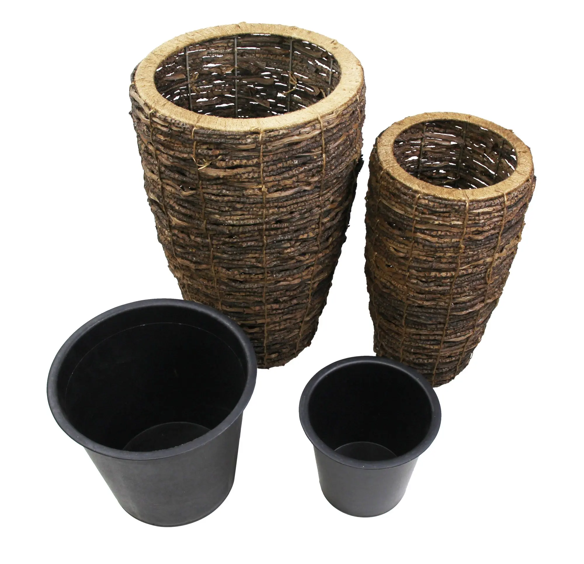 Acheter Lot de 2 cache-pots "coconut"  dans la boutique en ligne de Frank Flechtwaren pour Jardinières