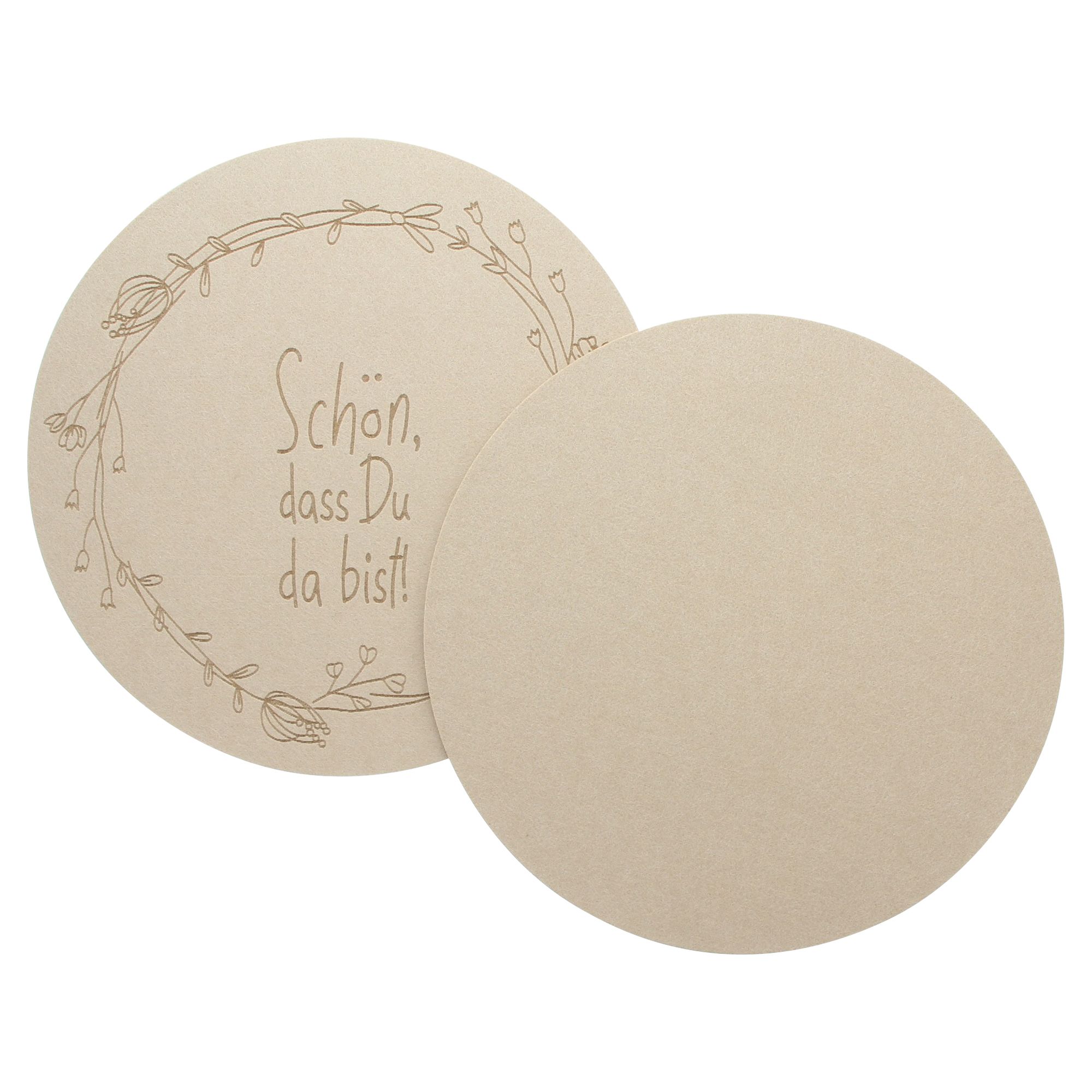 Acheter Lot de 2 sets de table "Schön, dass Du da bist"  dans la boutique en ligne de Frank Flechtwaren pour Automne