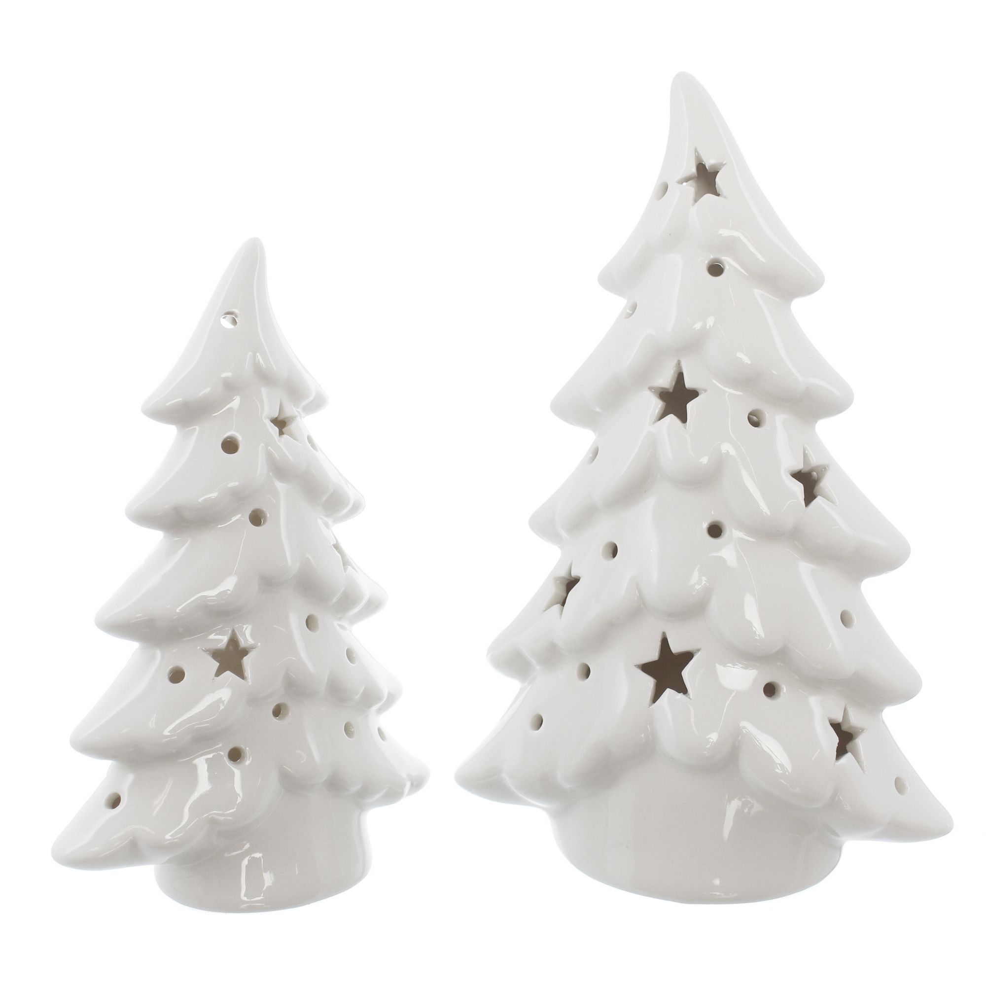 Acheter Lot de 2 Sapins LED "Magie de Noël"  dans la boutique en ligne de Frank Flechtwaren pour Sapins