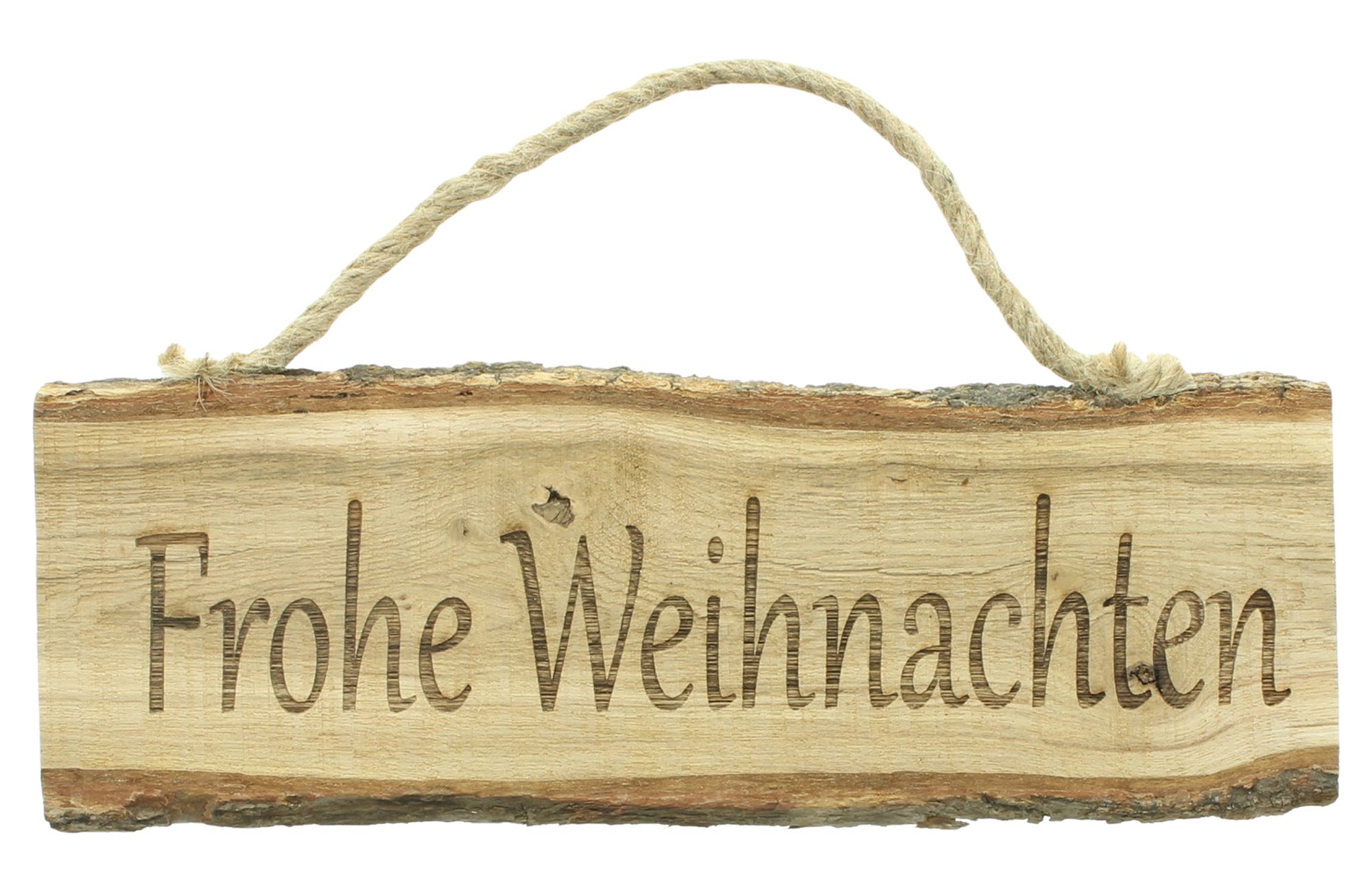 Acheter Panneau en bois "Frohe Weihnachten"  dans la boutique en ligne de Frank Flechtwaren pour Décorations à suspendre