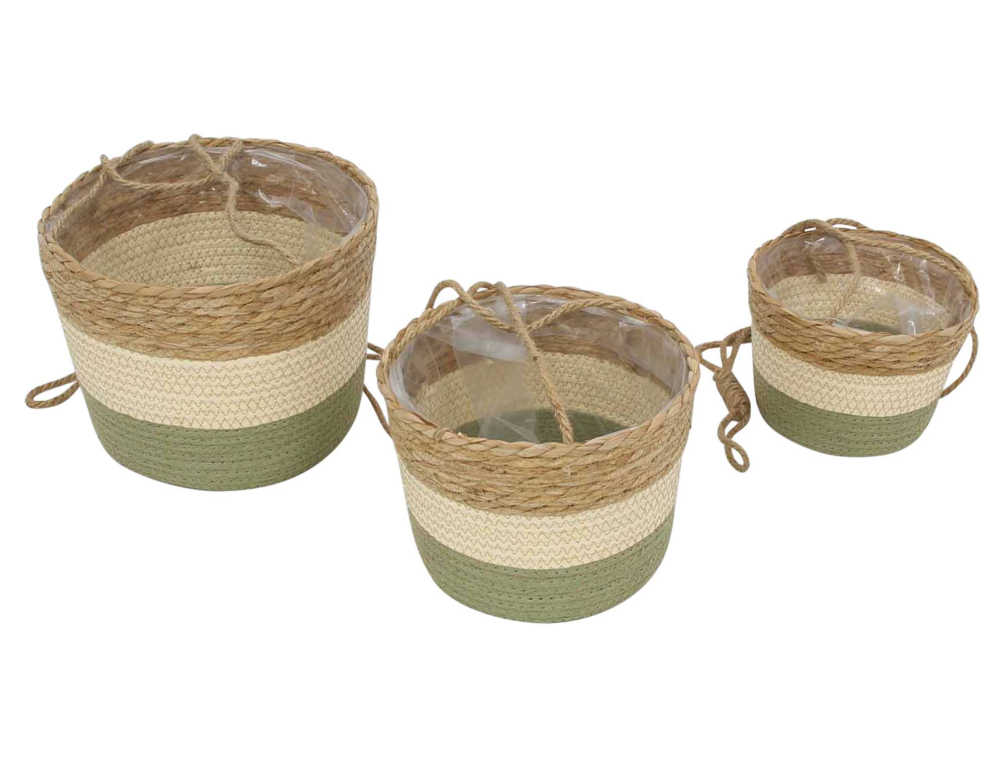 Acheter Lot de 3 jardinières suspendues "naturelles"  dans la boutique en ligne de Frank Flechtwaren pour Jardinières suspendues