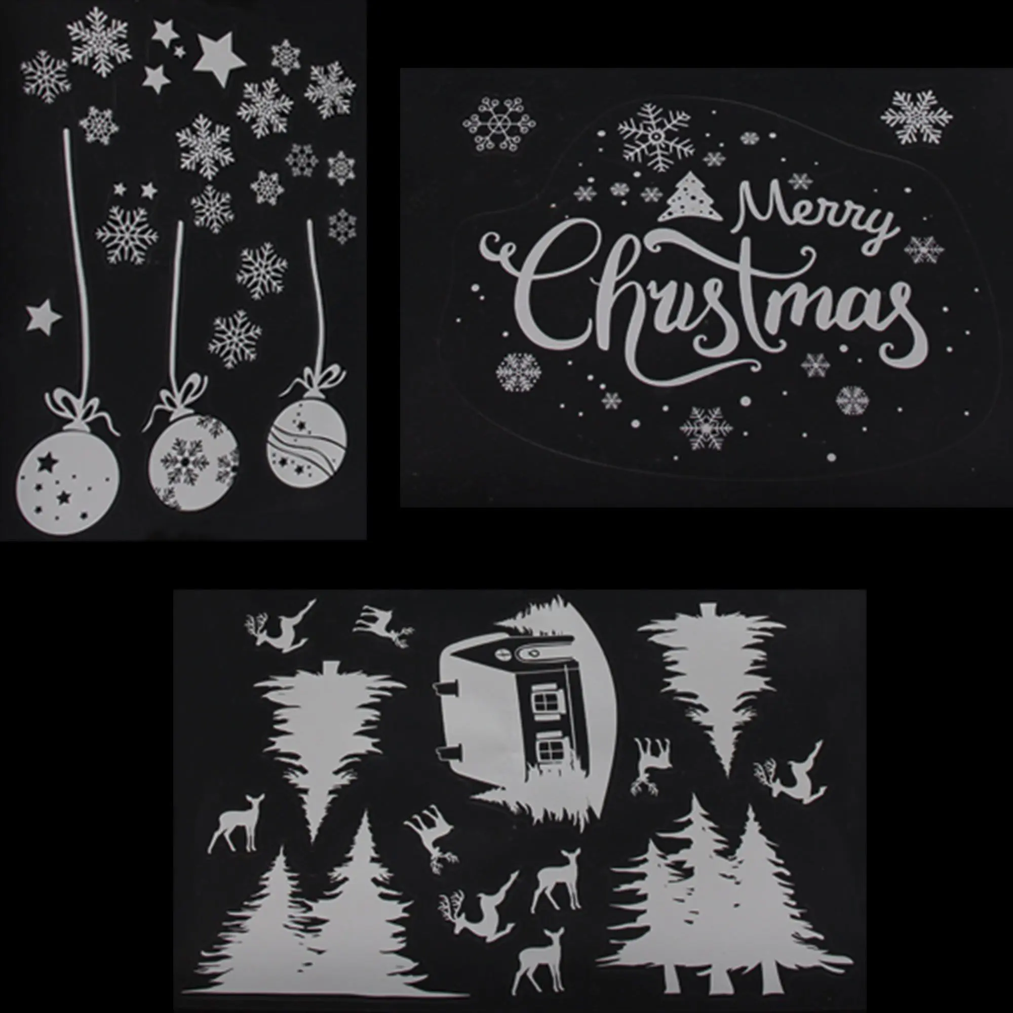 Acheter Sticker pour fenêtres "Merry Christmas", 33 pcs dans la boutique en ligne de Frank Flechtwaren pour Décorations murales Acheter Sticker pour fenêtres "Merry Christmas", 33 pcs dans la boutique en ligne de Frank Flechtwaren pour Décorations murales