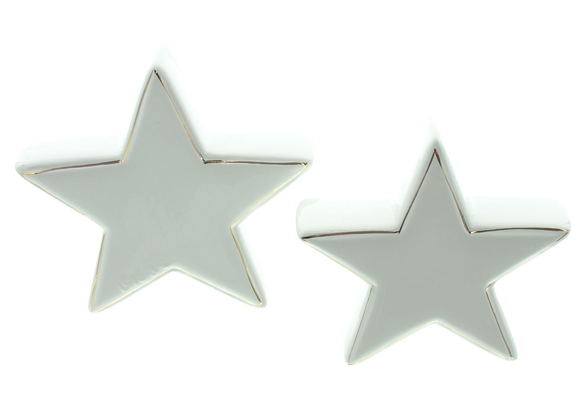 Acheter Lot de 2 étoiles "bord doré"  dans la boutique en ligne de Frank Flechtwaren pour Noël