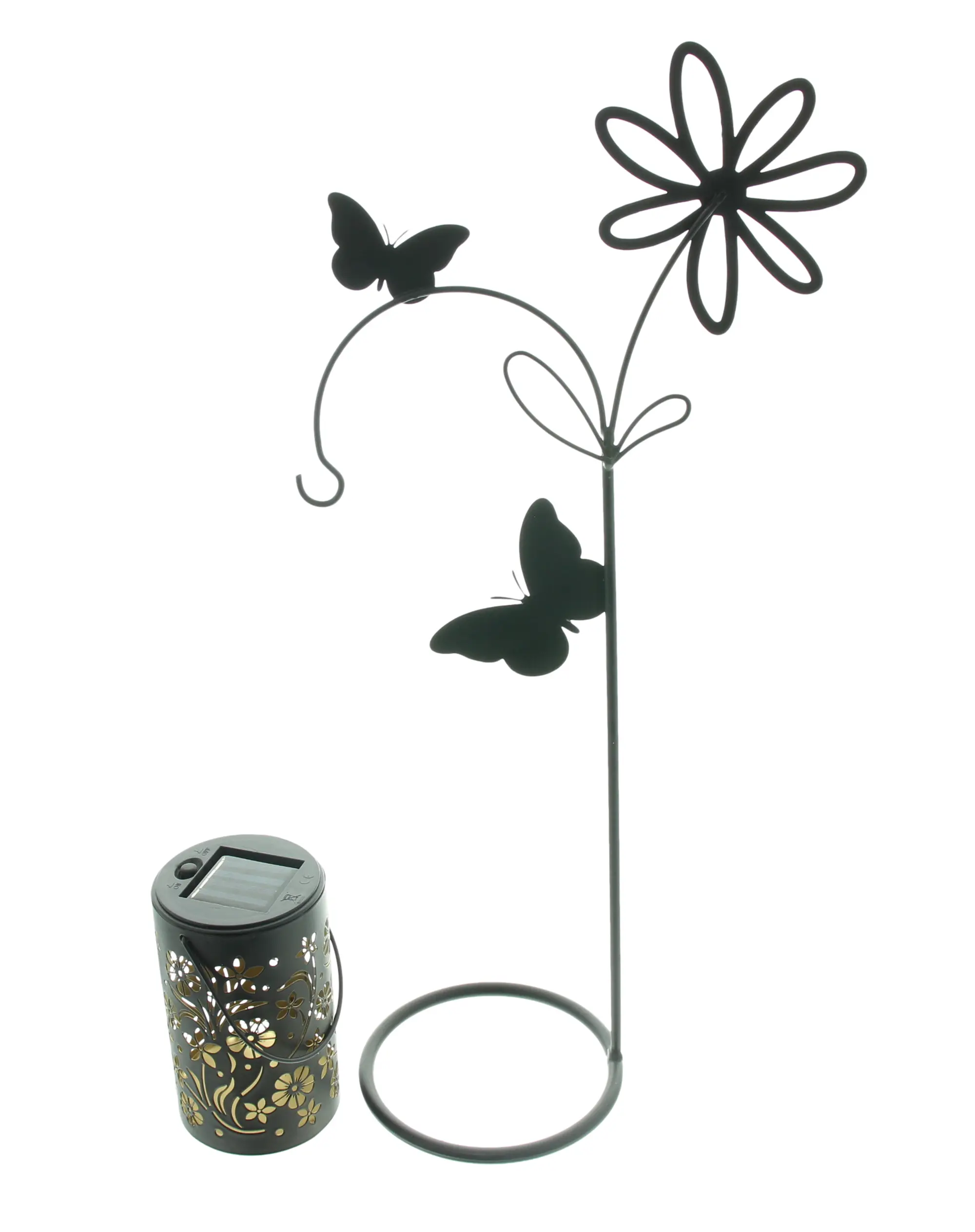 Acheter Déco solaire "lanterne fleurie"  dans la boutique en ligne de Frank Flechtwaren pour Éclairage solaire