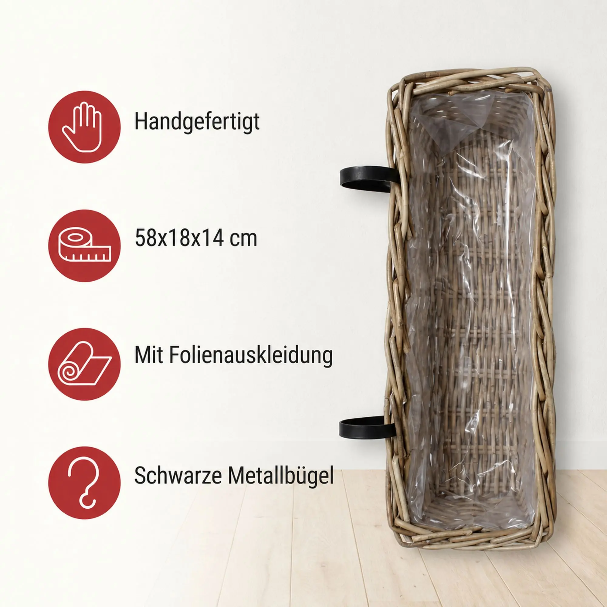 Acheter Balconnière "rotin", GM  dans la boutique en ligne de Frank Flechtwaren pour La magie de l'été