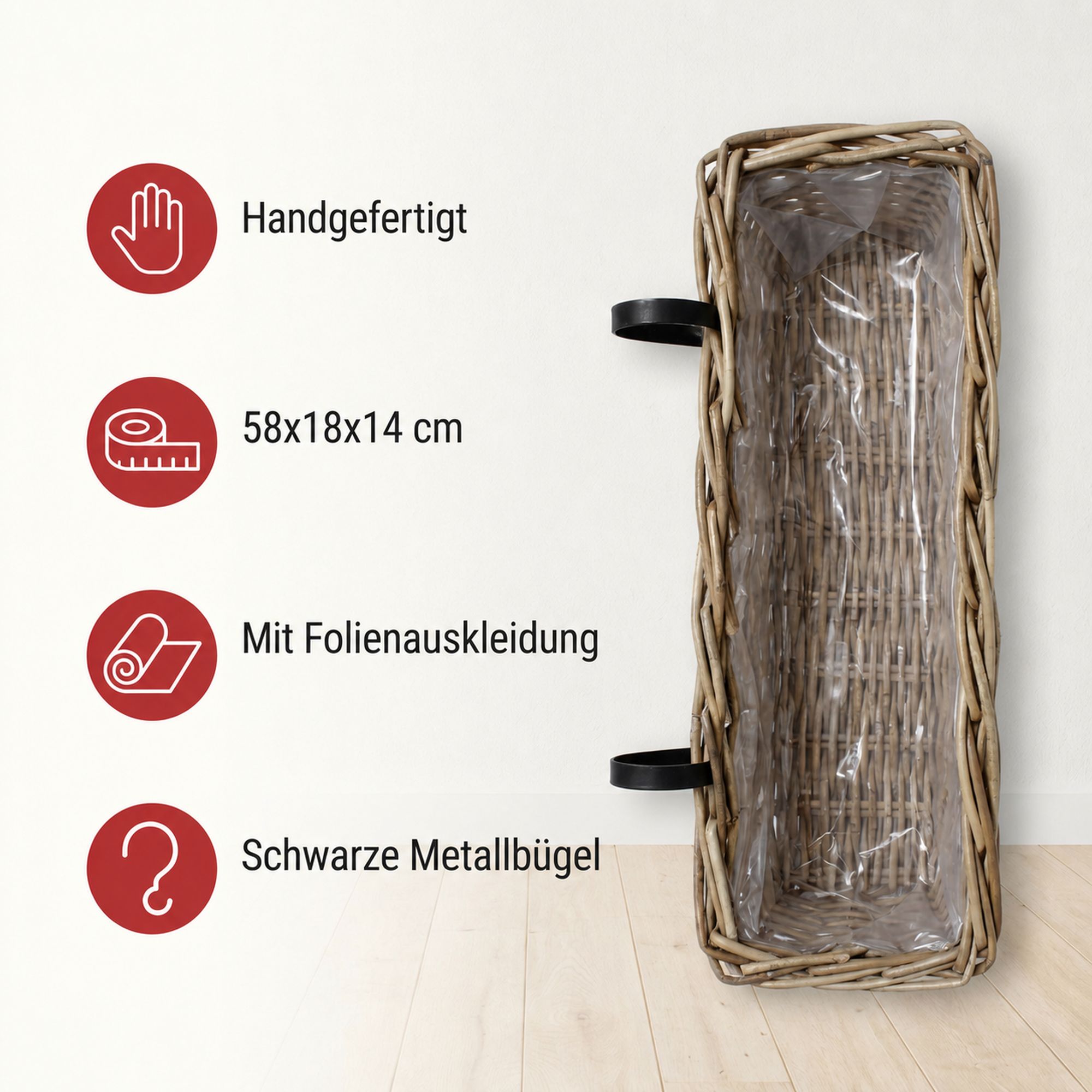 Acheter Balconnière "rotin", GM  dans la boutique en ligne de Frank Flechtwaren pour La magie de l'été