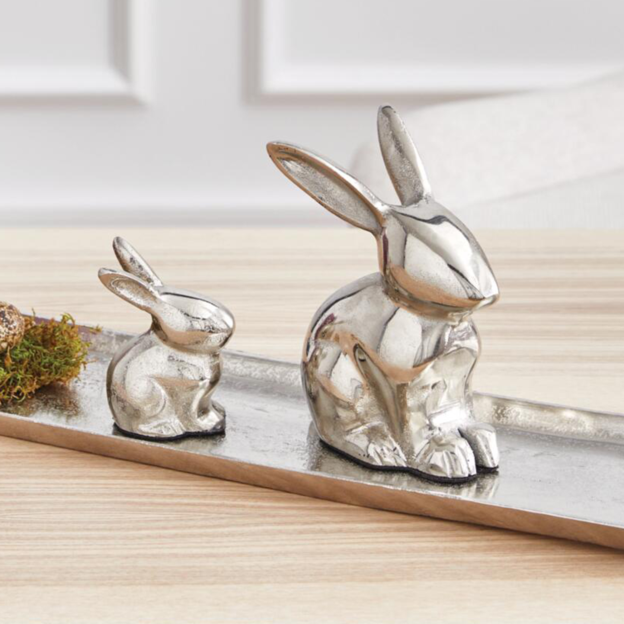 Acheter Lot de 2 figures "lapin argenté"  dans la boutique en ligne de Frank Flechtwaren