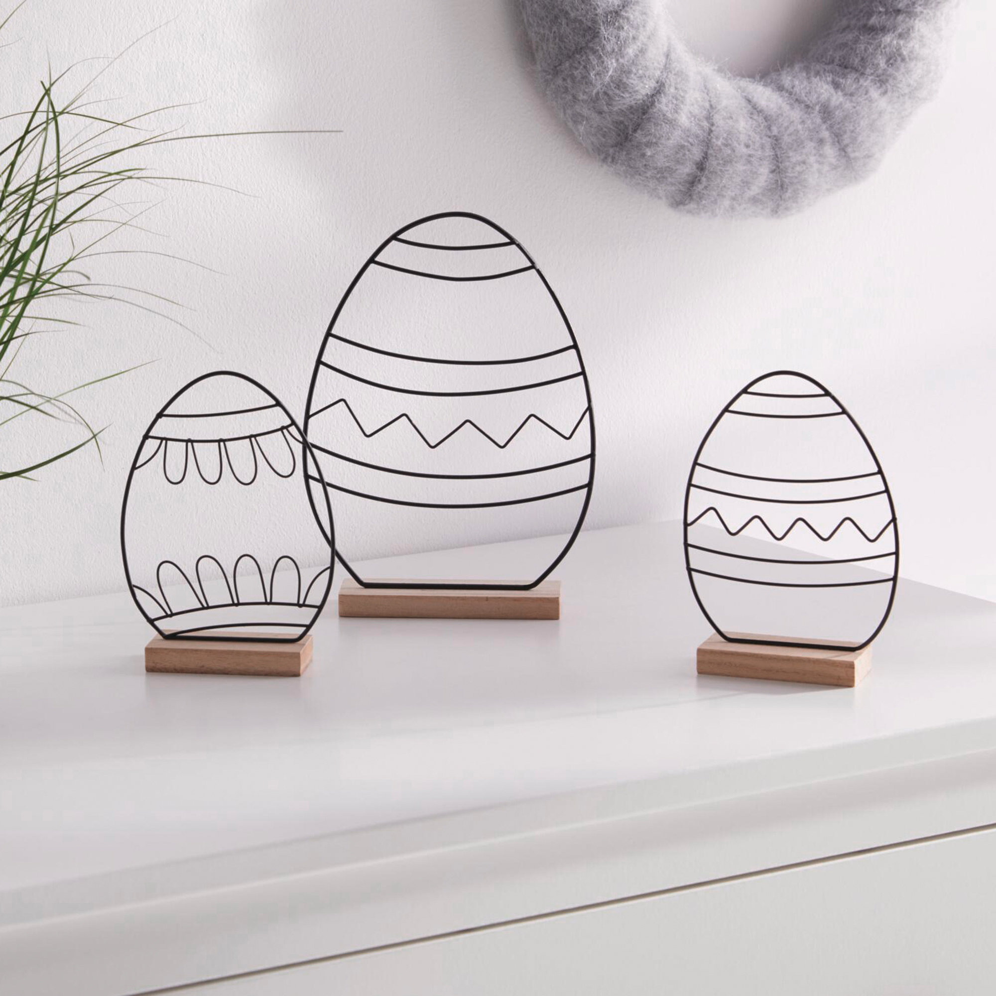 Acheter Lot de 3 décos de pâques "moderne"  dans la boutique en ligne de Frank Flechtwaren