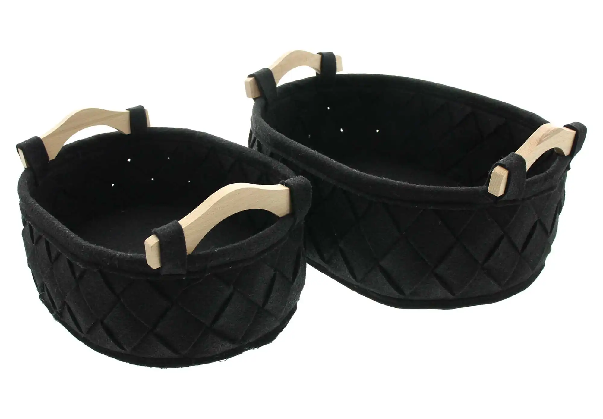 Acheter Lot de 2 paniers feutres "Modern classic"  dans la boutique en ligne de Frank Flechtwaren pour Salon