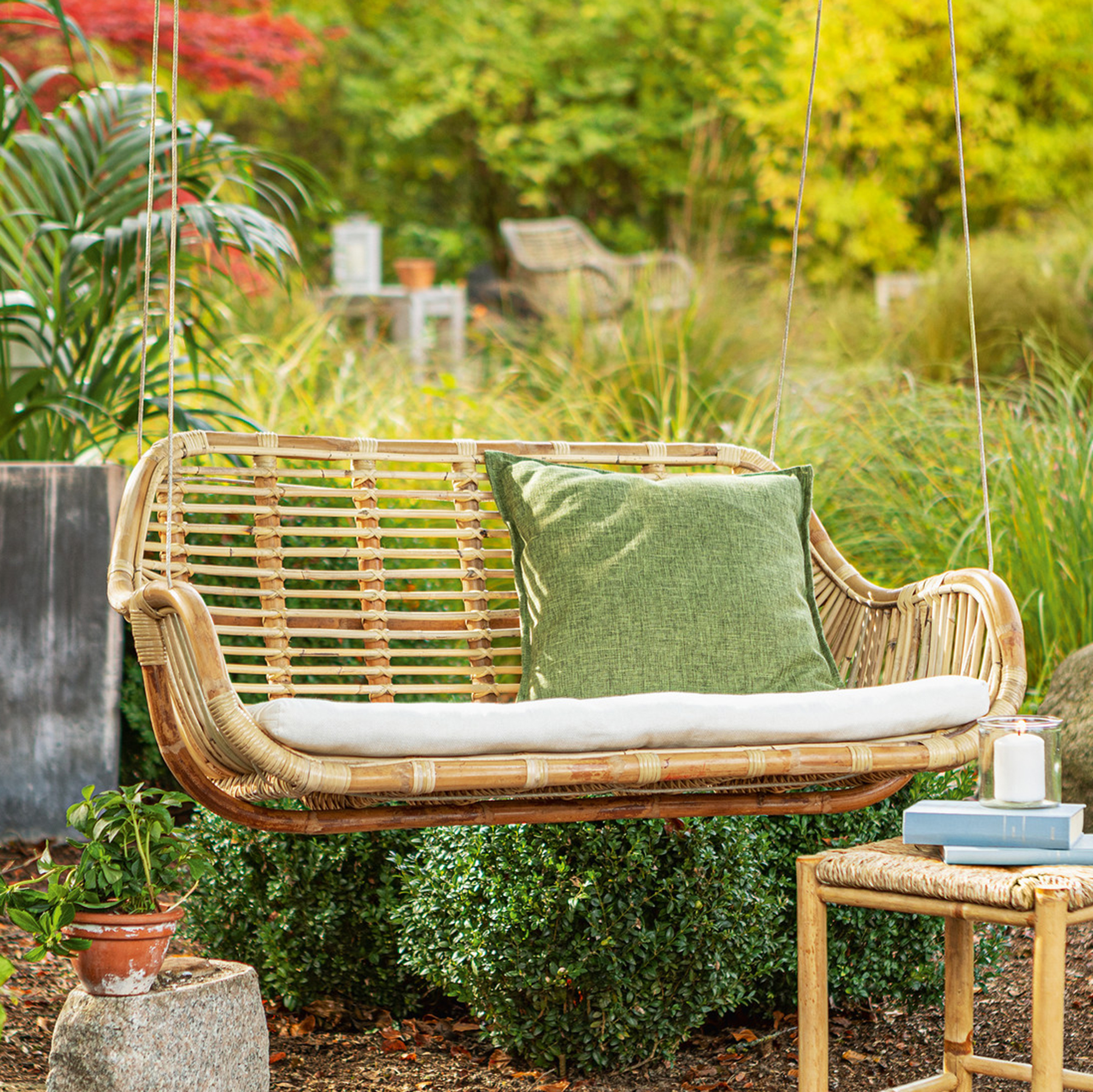 Acheter Fauteuil suspendu en rotin "Twin"  dans la boutique en ligne de Frank Flechtwaren