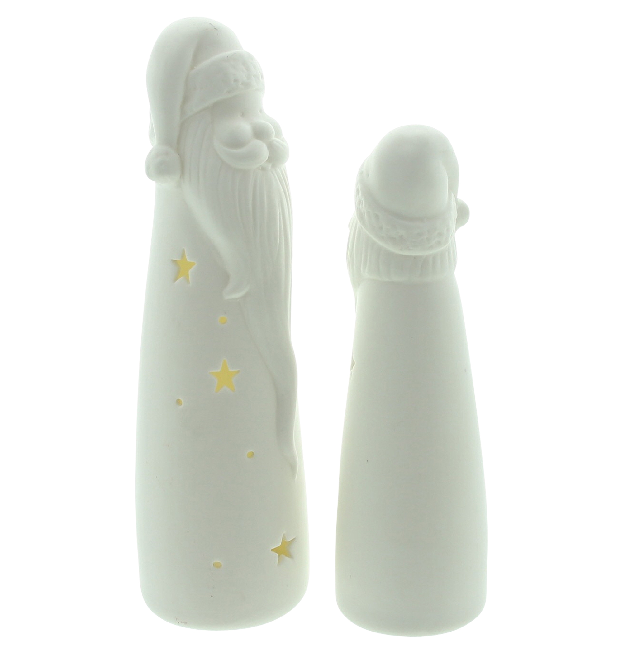 Acheter Lot de 2 Santas "White"  dans la boutique en ligne de Frank Flechtwaren pour Pères Noël