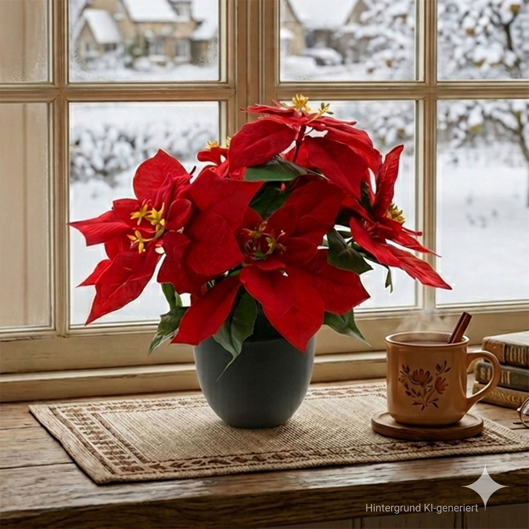 Acheter Fleur artificielle "grand poinsettia"  dans la boutique en ligne de Frank Flechtwaren
