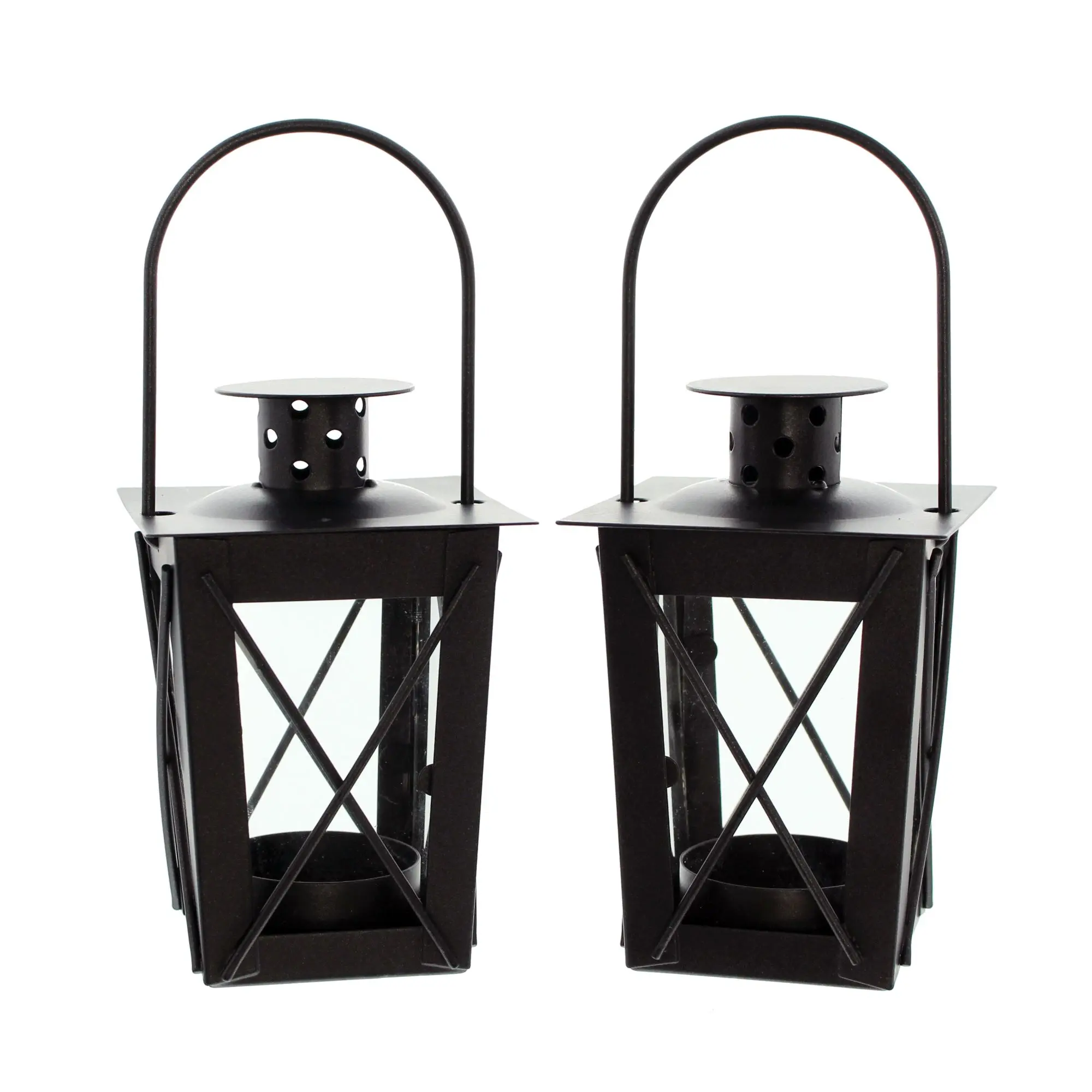 Acheter Lot de 2 mini-lanternes "métal"  dans la boutique en ligne de Frank Flechtwaren pour Ornements funéraires