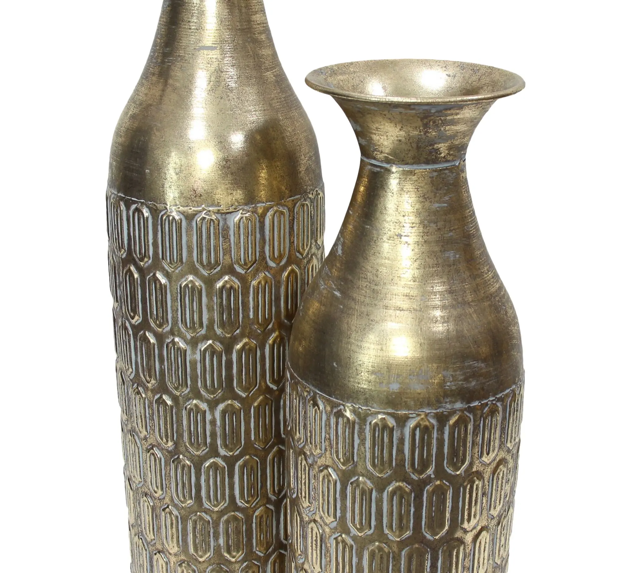 Acheter Lot de 2 vases de sol décoratifs "gold"  dans la boutique en ligne de Frank Flechtwaren pour Vases