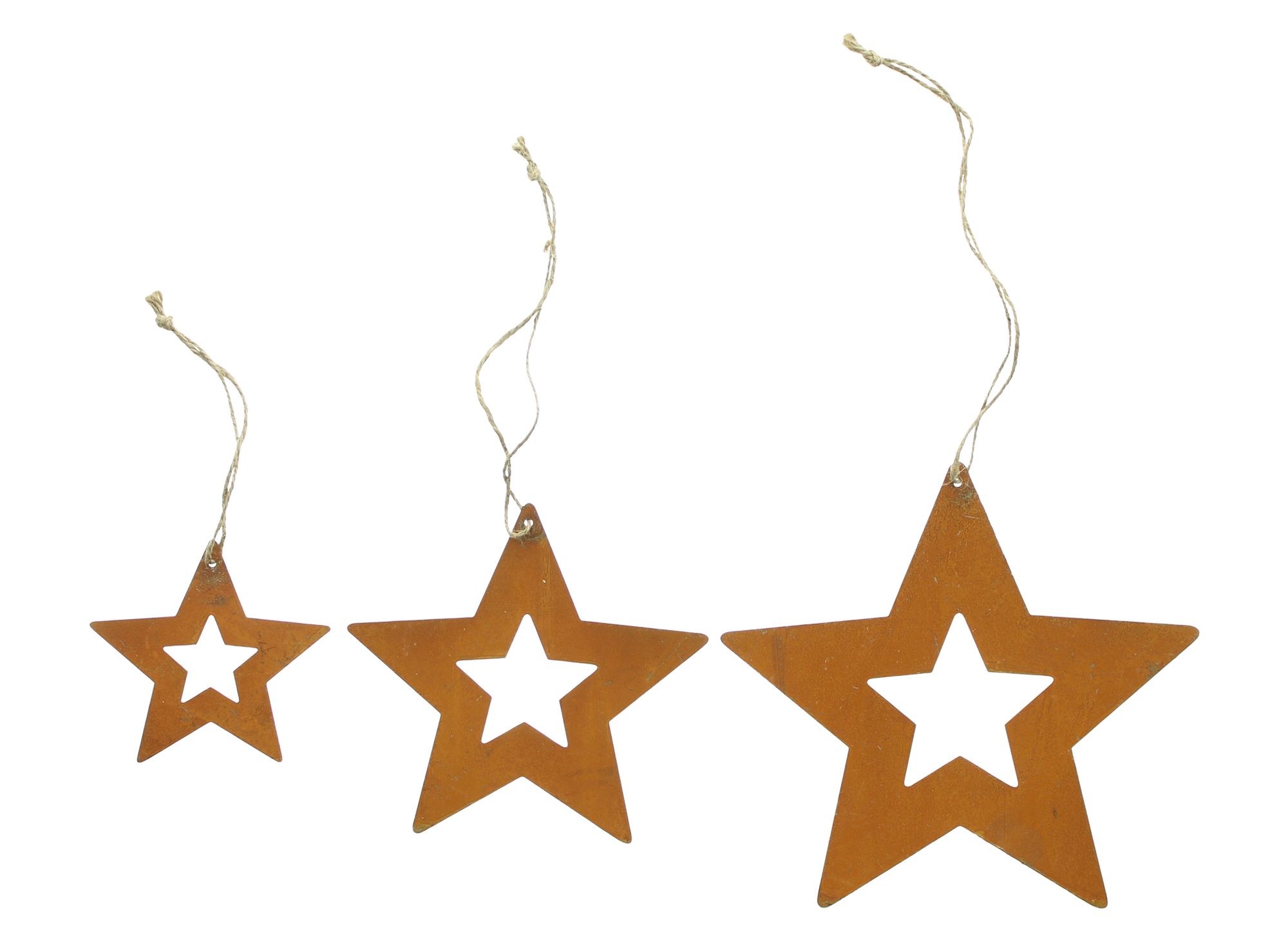 Acheter Lot de 5 suspensions en métal "étoile"  dans la boutique en ligne de Frank Flechtwaren pour Décorations pour sapins de Noël