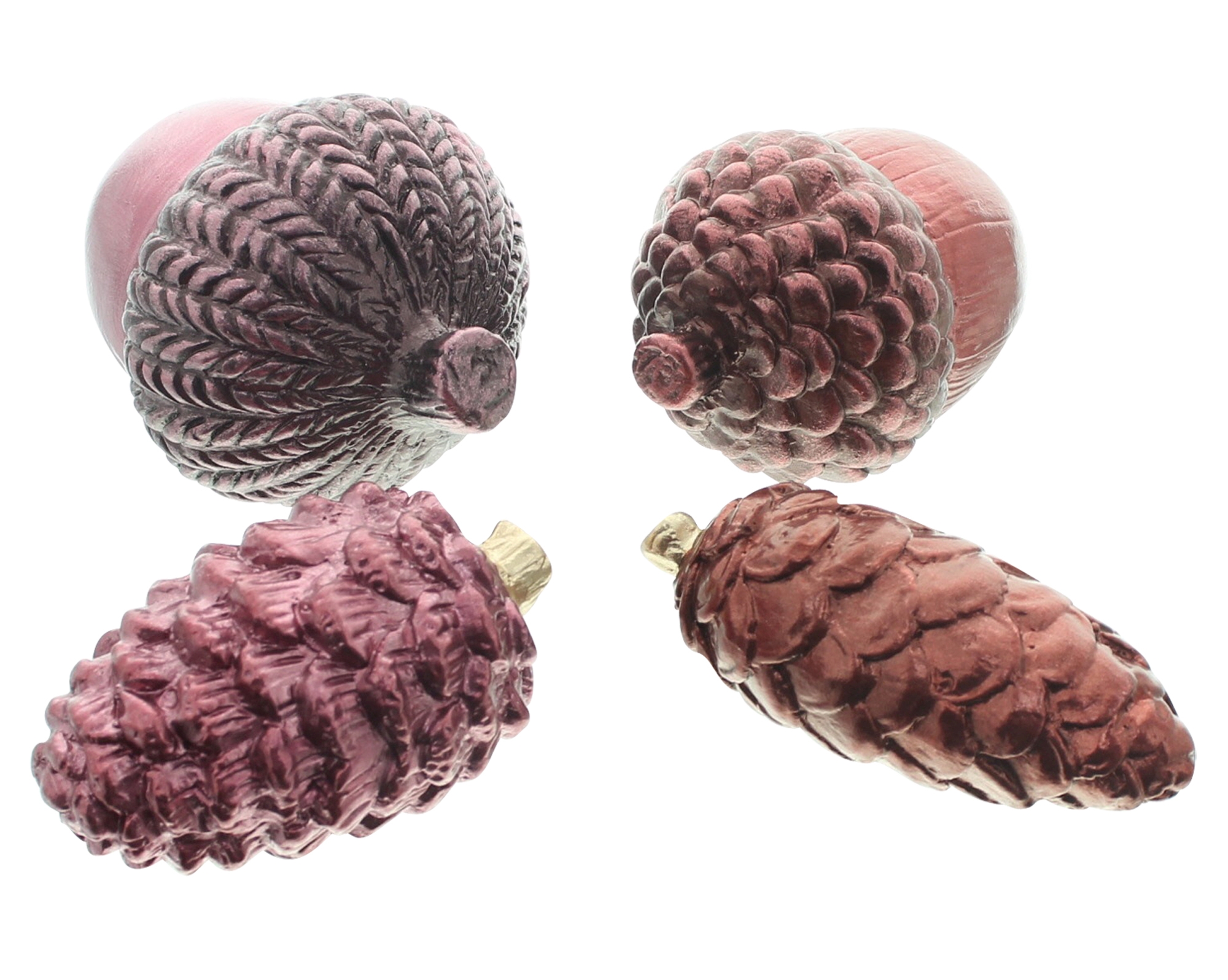 Acheter Lot de 4 décos de Noël "mauve"  dans la boutique en ligne de Frank Flechtwaren pour Confettis de table et piques