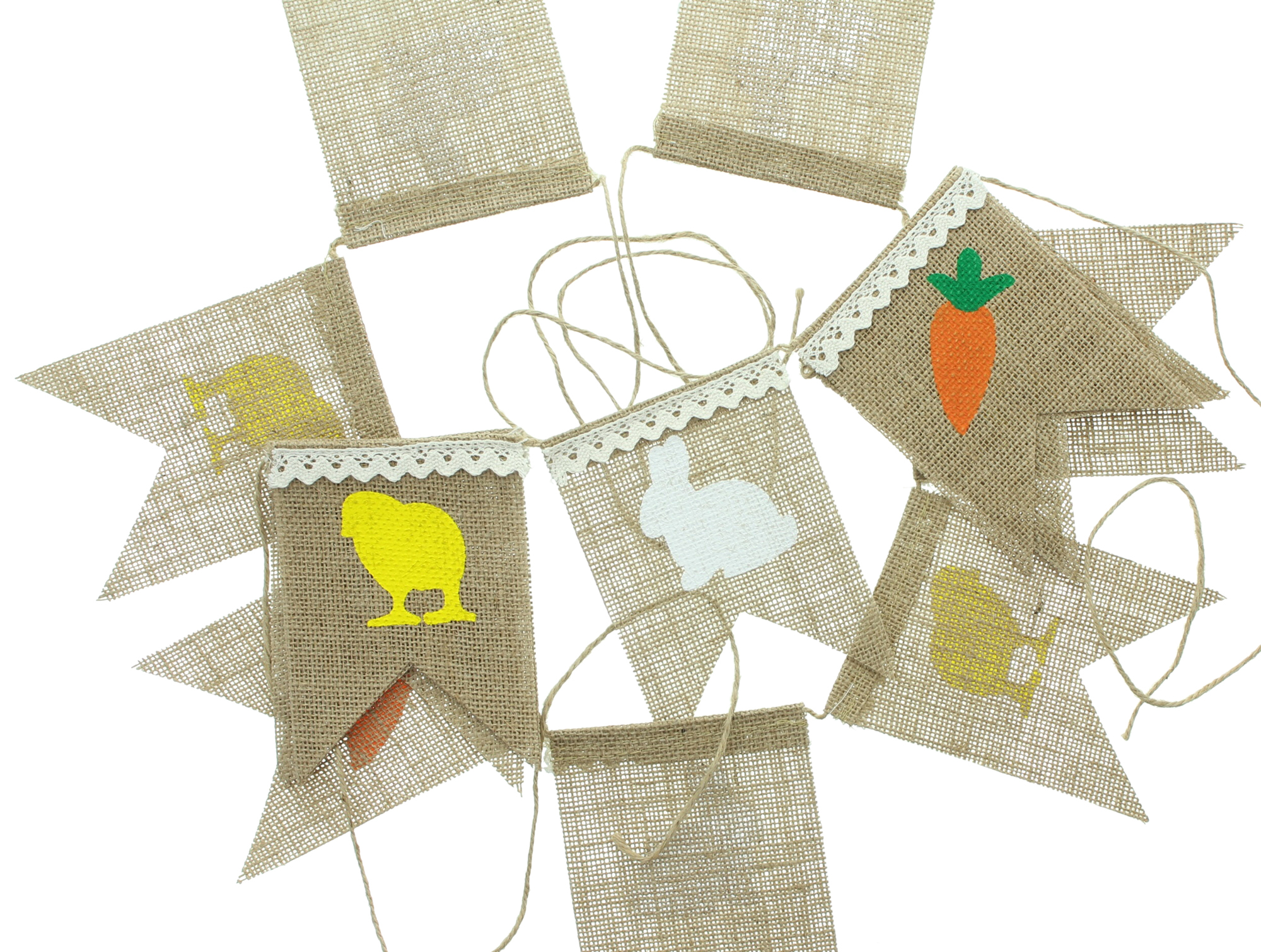 Acheter Lot de 2 guirlandes fanions "Pâques"  dans la boutique en ligne de Frank Flechtwaren pour Nouvel arrivage