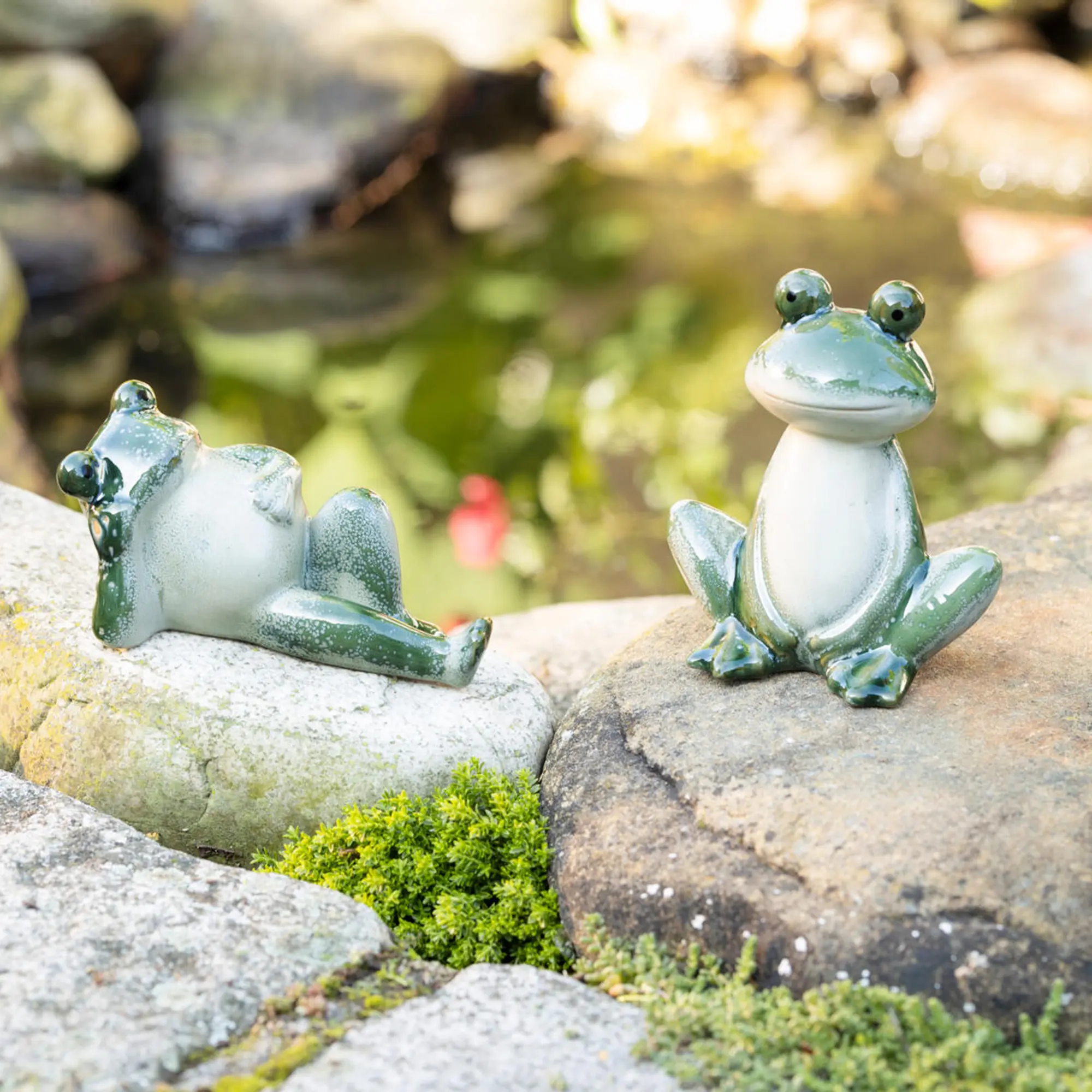 Acheter Lot de 2 amis grenouilles "Fred &amp; Frieda"  dans la boutique en ligne de Frank Flechtwaren