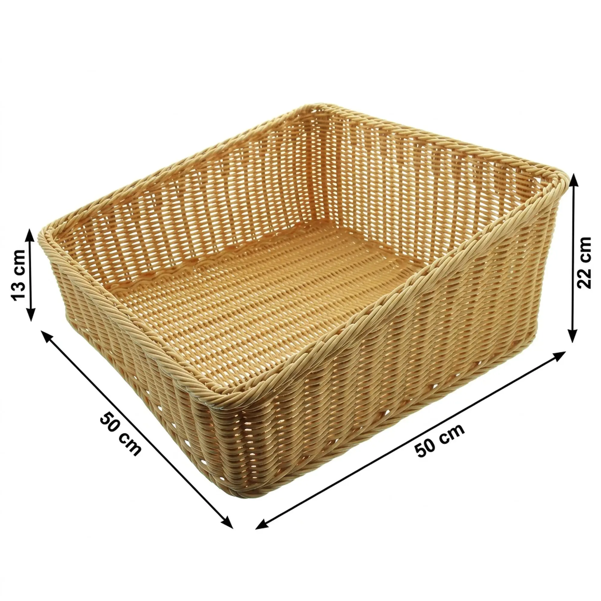 Acheter Panier d'étalage "poly" , 50 x 50 cm  dans la boutique en ligne de Frank Flechtwaren pour Paniers pour étalages et supports