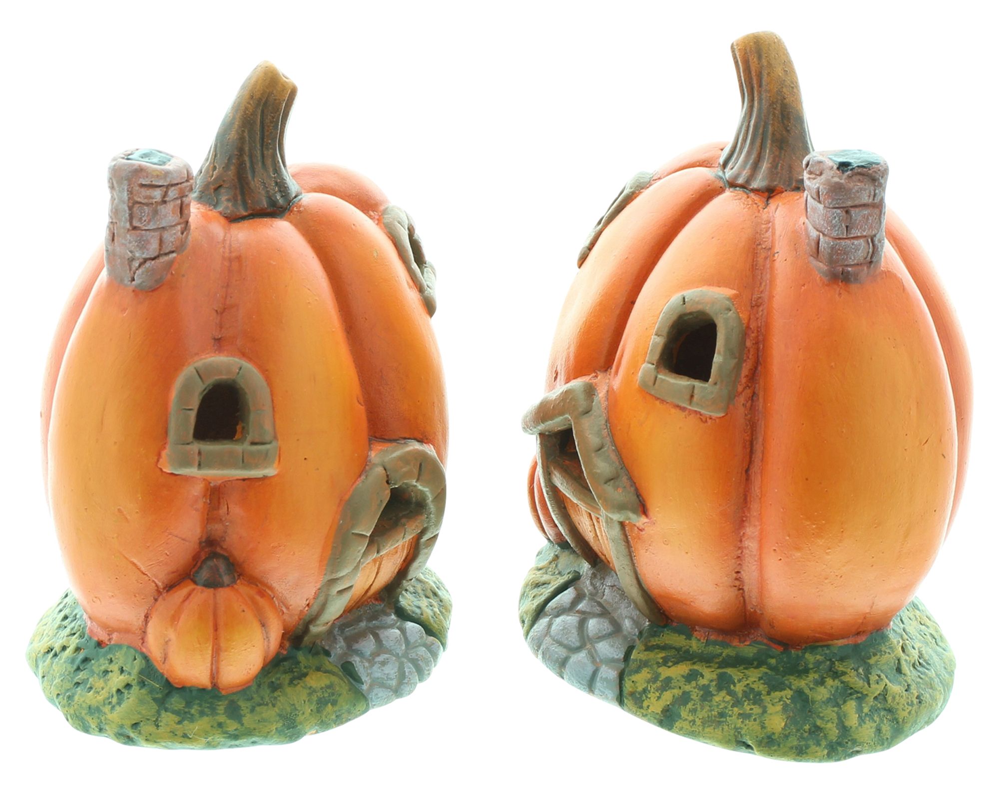 Acheter Lot de 2 maisons citrouilles LED "petits amis"  dans la boutique en ligne de Frank Flechtwaren pour Automne