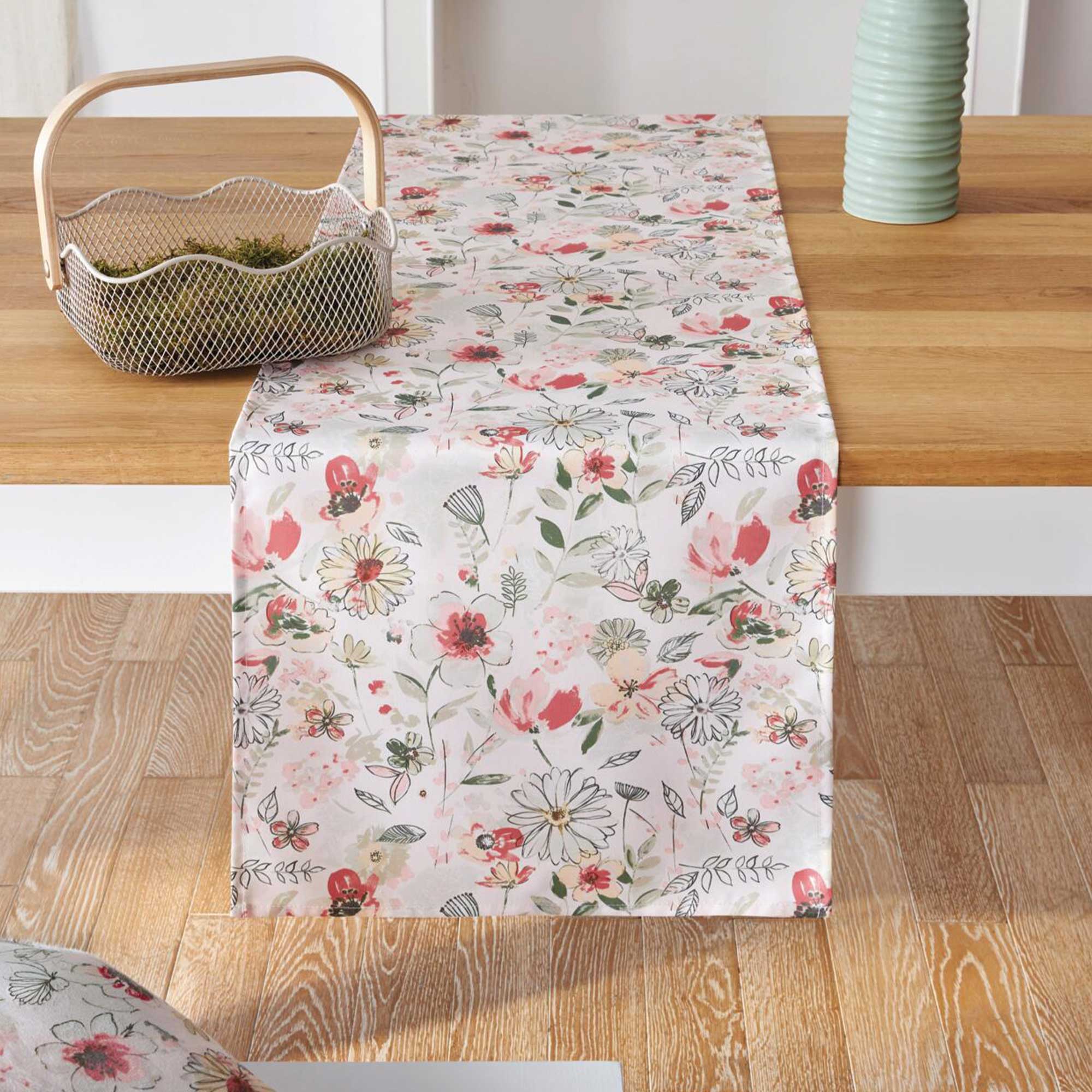 Acheter Chemin de table "fleurs à l'aquarelle"  dans la boutique en ligne de Frank Flechtwaren