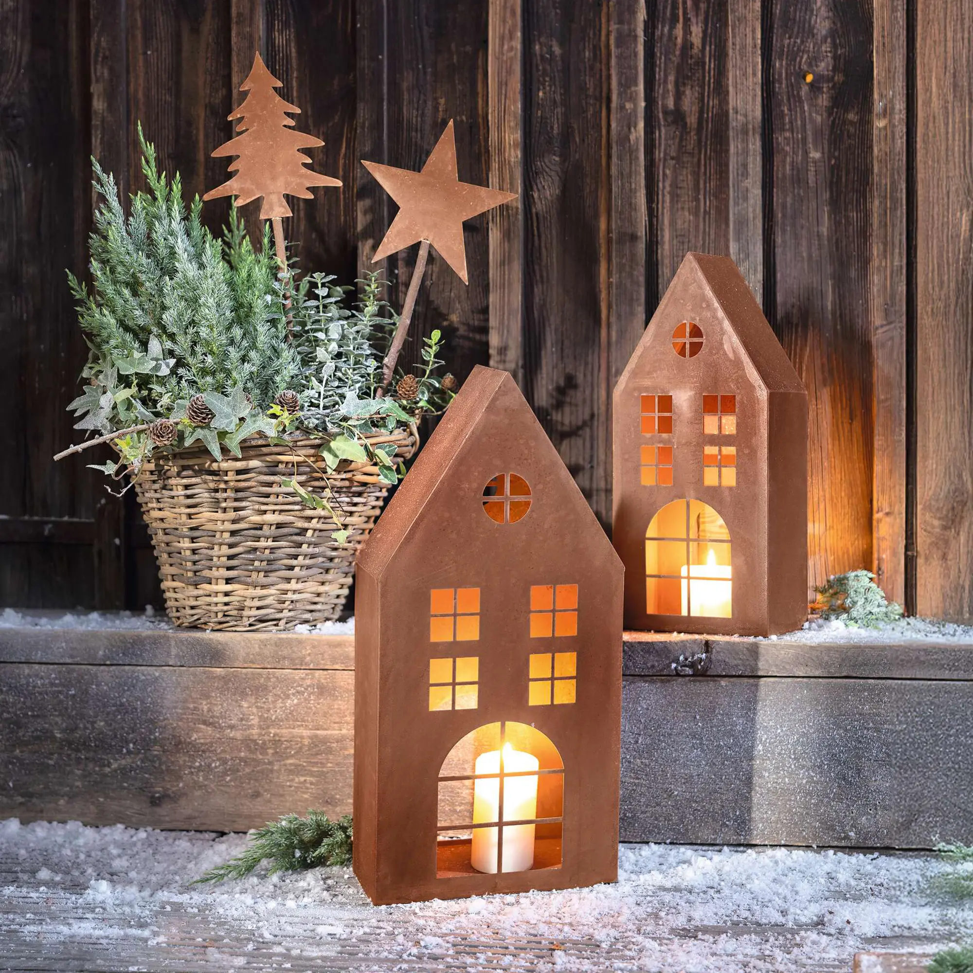 Acheter Lot de 2 pics "sapin &amp; étoile"  dans la boutique en ligne de Frank Flechtwaren