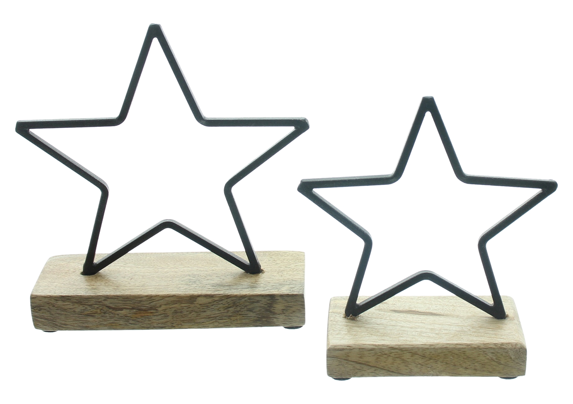 Acheter Lot de 2 étoiles "black"  dans la boutique en ligne de Frank Flechtwaren