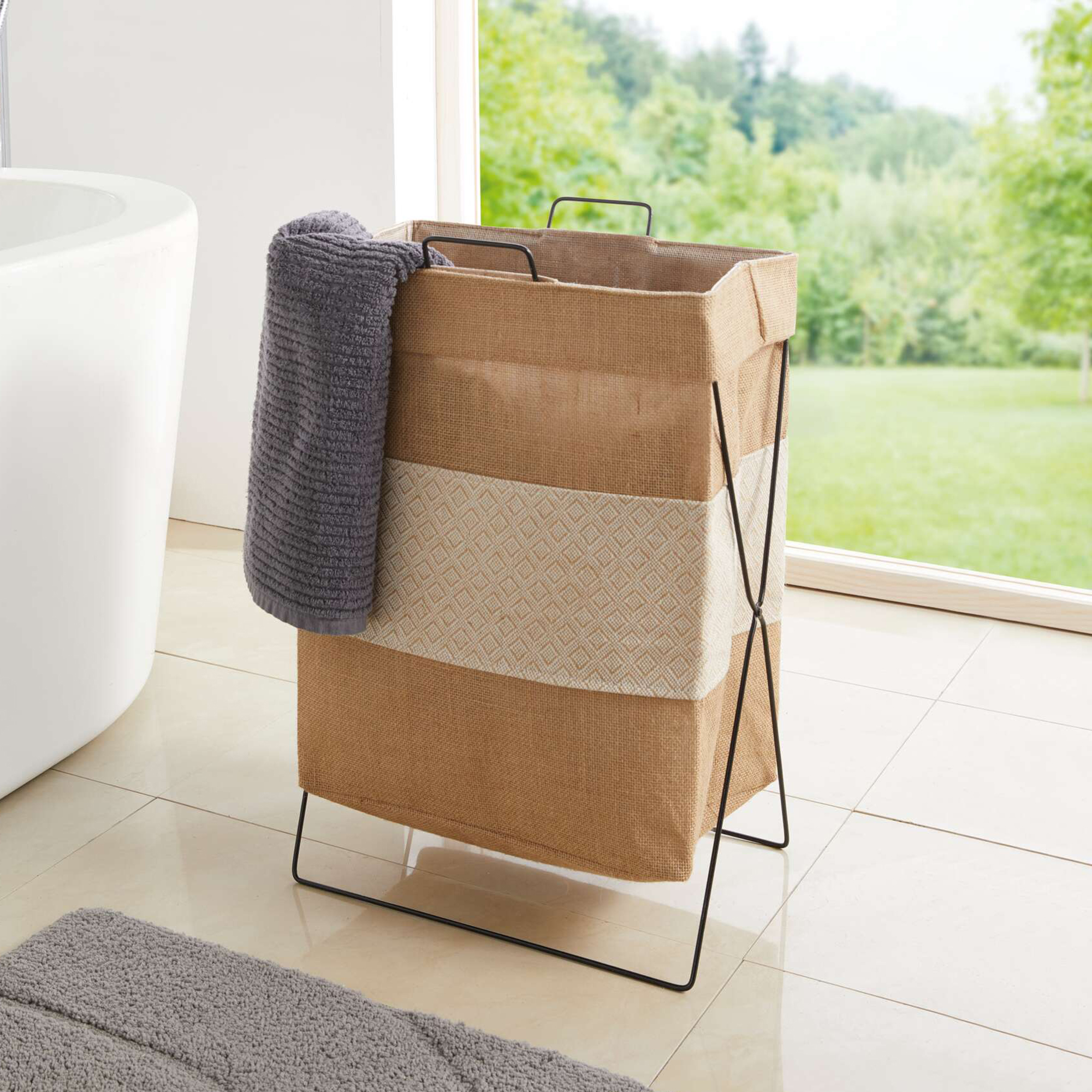 Acheter Panier à linge pliable "losange"  dans la boutique en ligne de Frank Flechtwaren