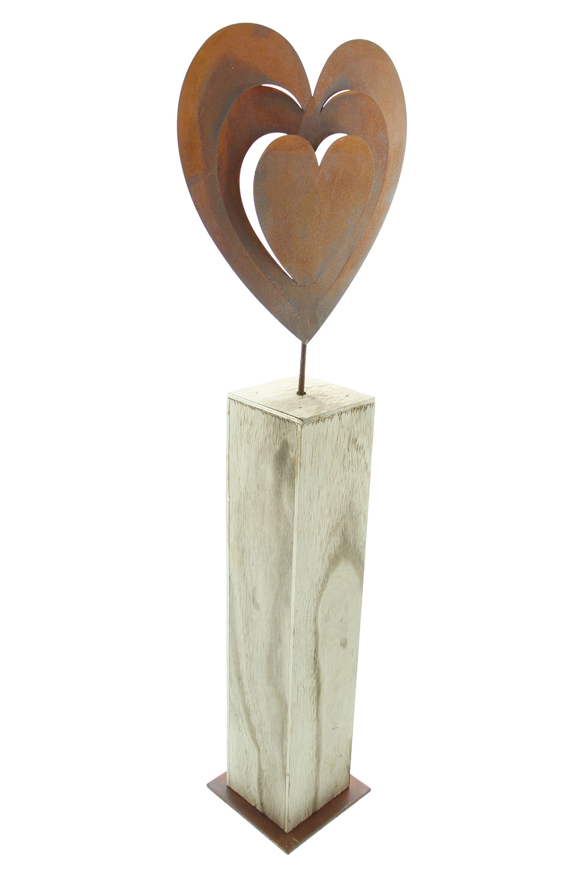 Acheter Colonne en bois "coeur rouillé" dans la boutique en ligne de Frank Flechtwaren pour Automne Acheter Colonne en bois "coeur rouillé" dans la boutique en ligne de Frank Flechtwaren pour Automne