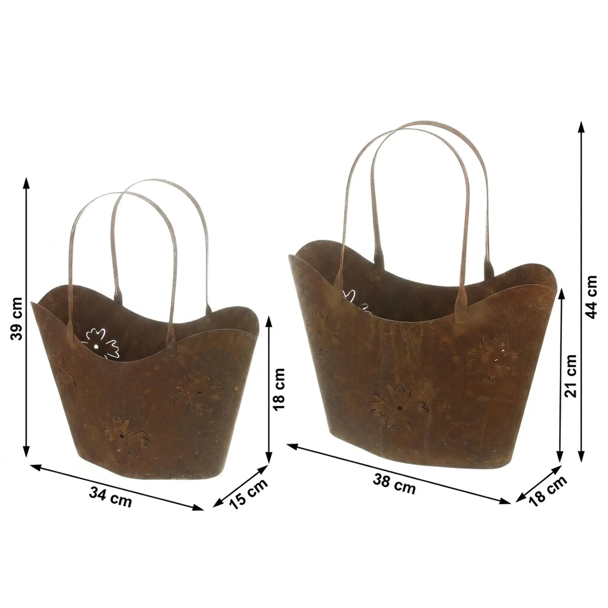 Acheter Lot de 2 jardinières " Sac shopping"  dans la boutique en ligne de Frank Flechtwaren pour Articles de jardin pour anniversaire