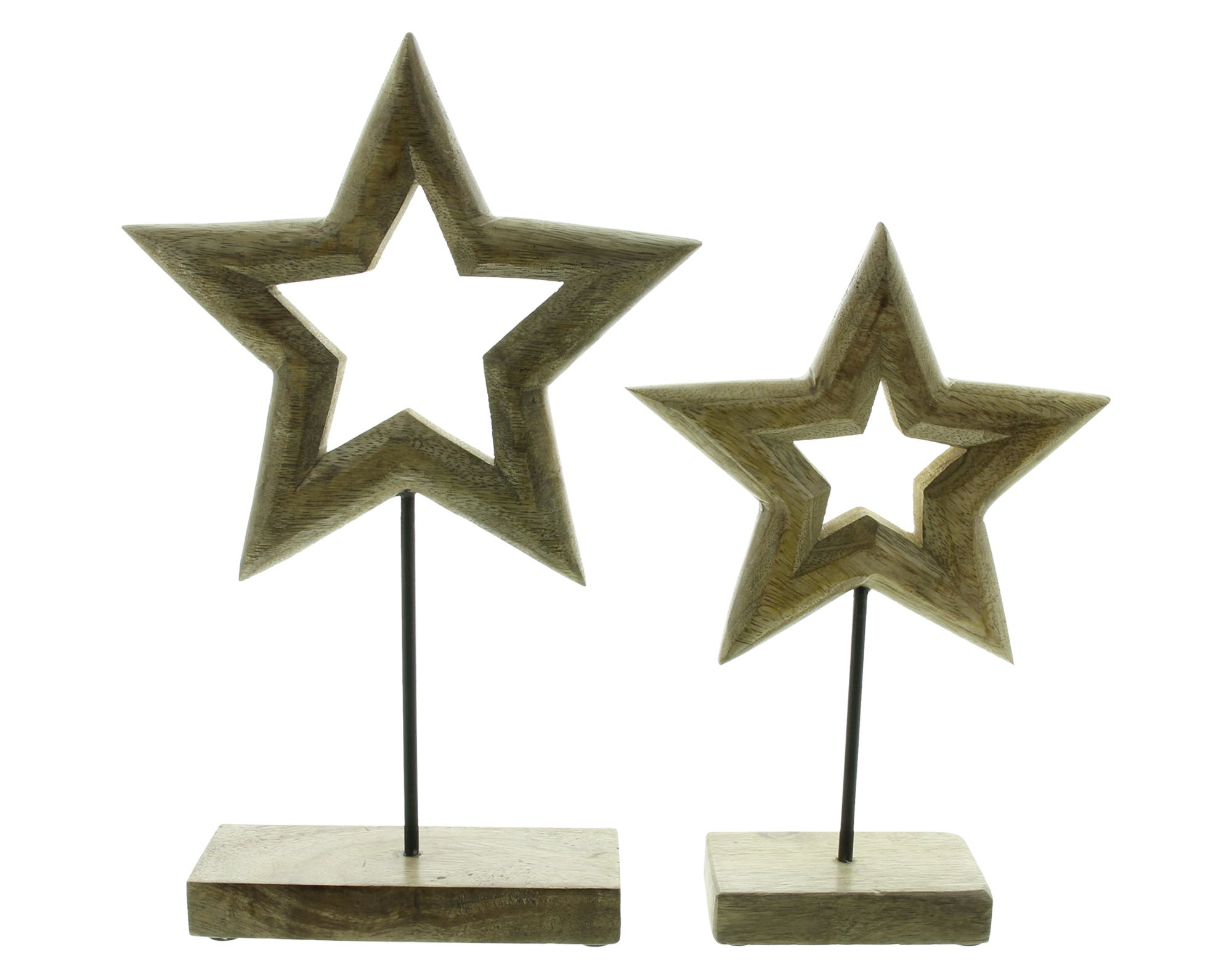 Acheter Lot de 2 décorations de Noël "étoile"  dans la boutique en ligne de Frank Flechtwaren pour Étoiles