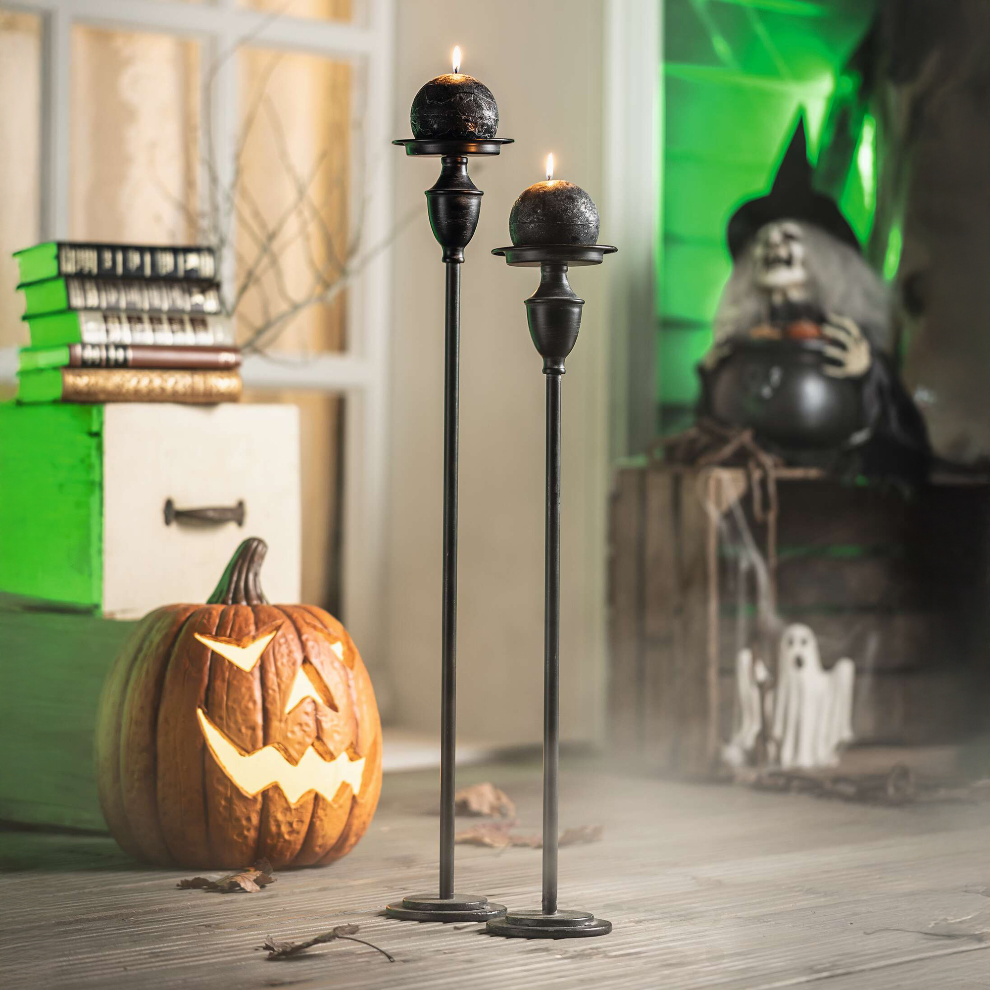 Acheter Lot de 2 bougeoirs "antique"  dans la boutique en ligne de Frank Flechtwaren