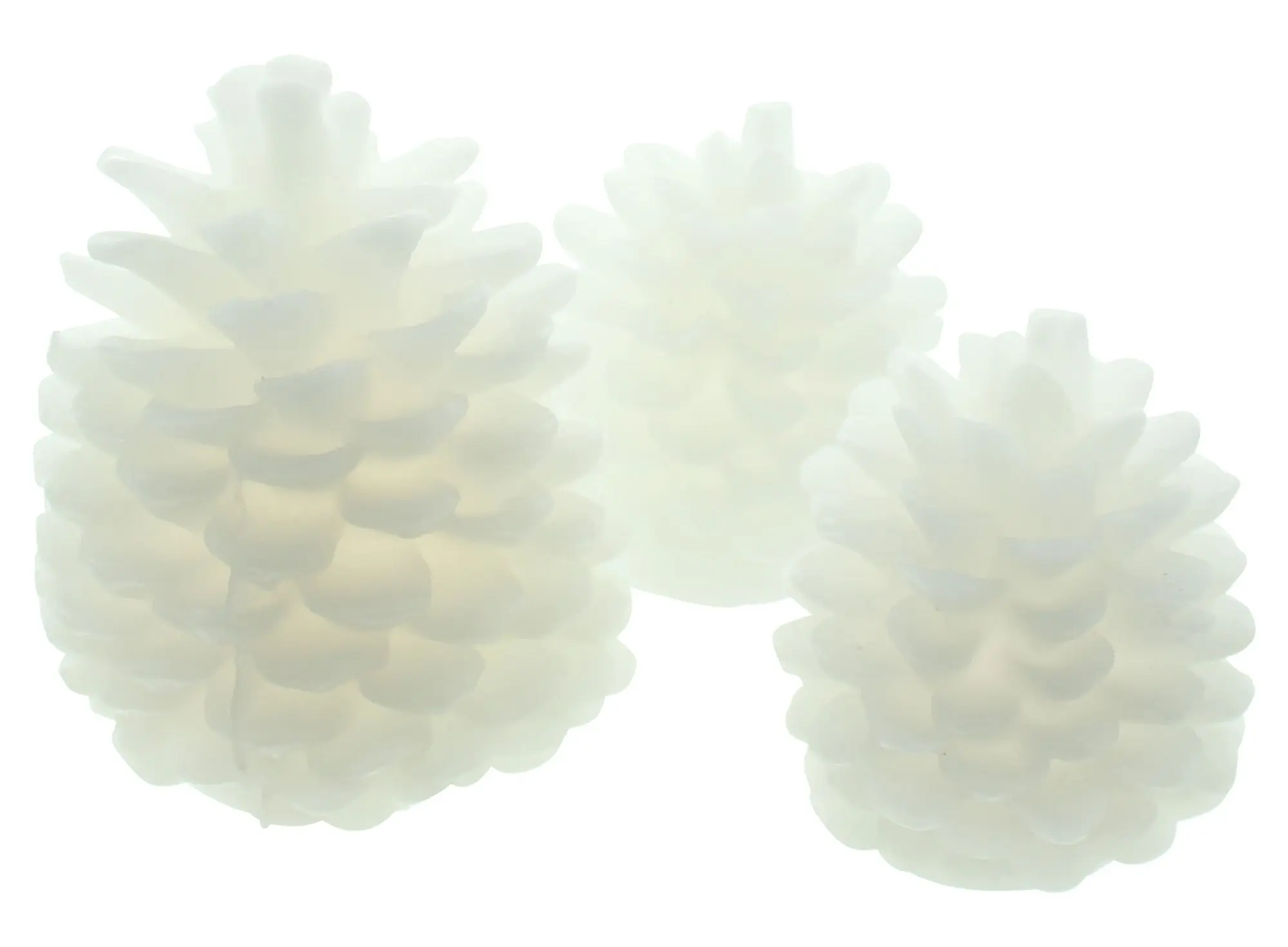 Acheter Lot de 3 pommes de pin LED "neige"  dans la boutique en ligne de Frank Flechtwaren pour Décoration de table LED