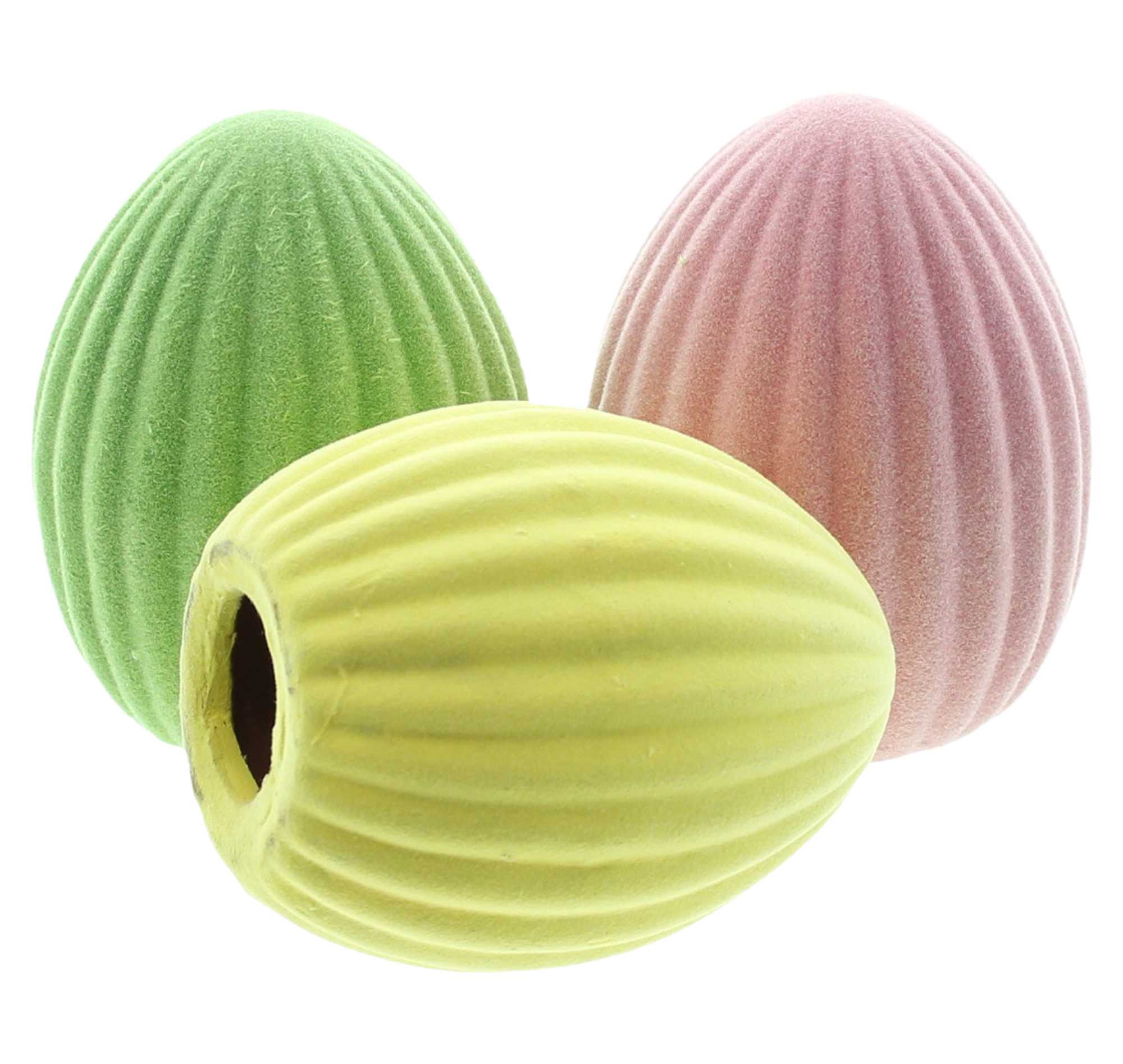 Acheter Lot de 3 oeufs décoratifs "colorés"  dans la boutique en ligne de Frank Flechtwaren pour Pâques