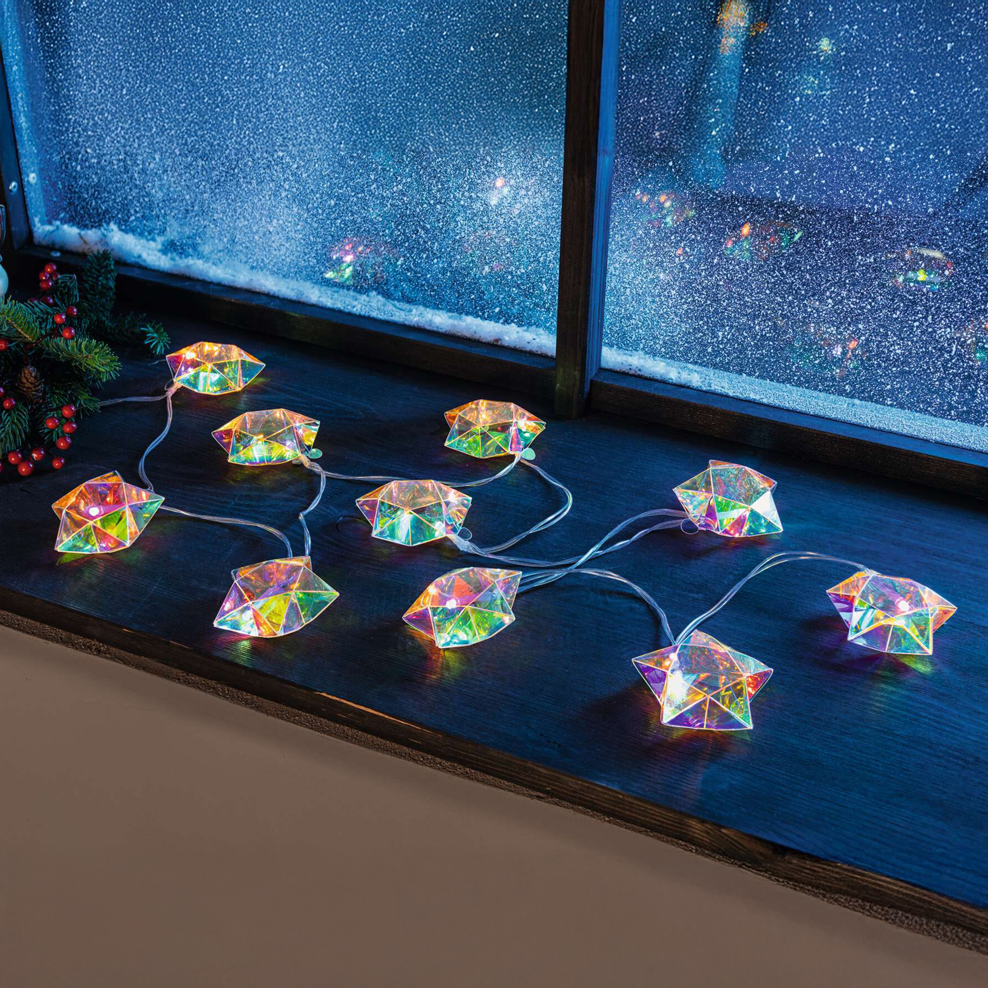 Acheter Guirlande LED "Rainbow-Stars"  dans la boutique en ligne de Frank Flechtwaren