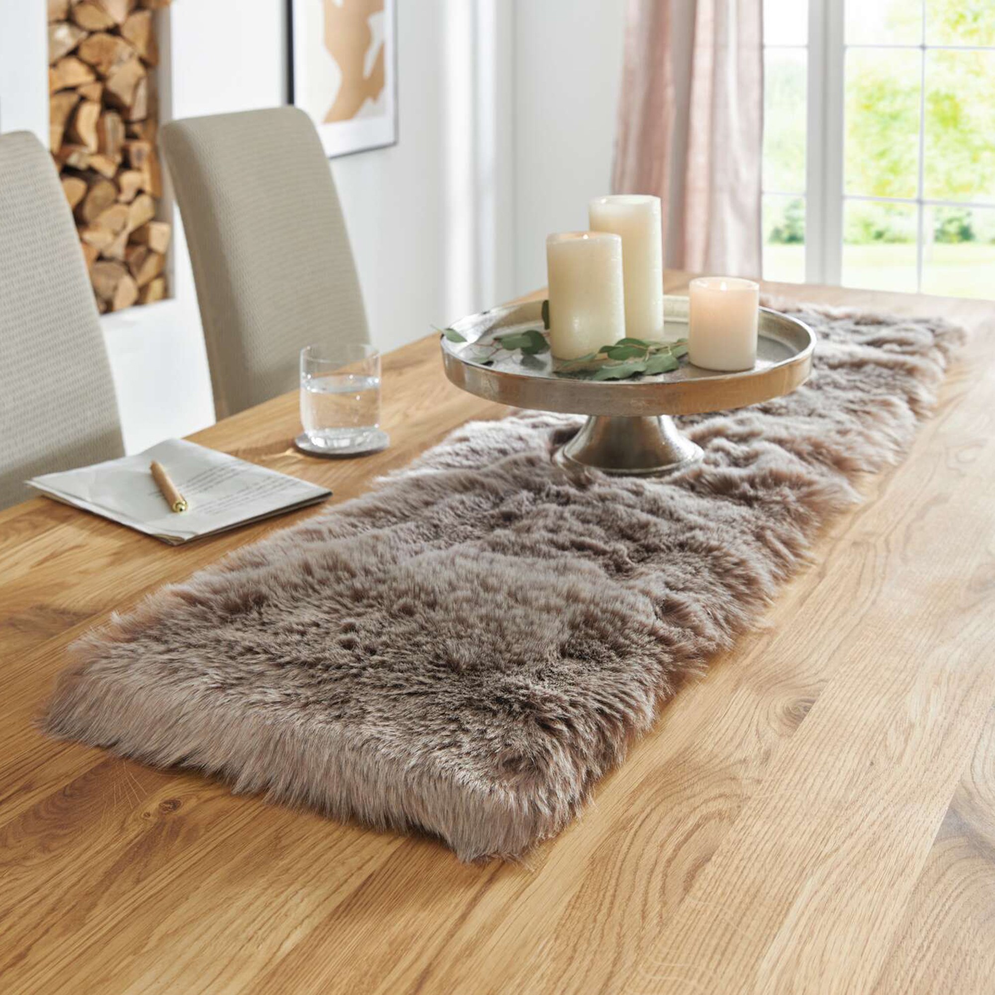 Acheter Chemin de table "Light Platin"  dans la boutique en ligne de Frank Flechtwaren