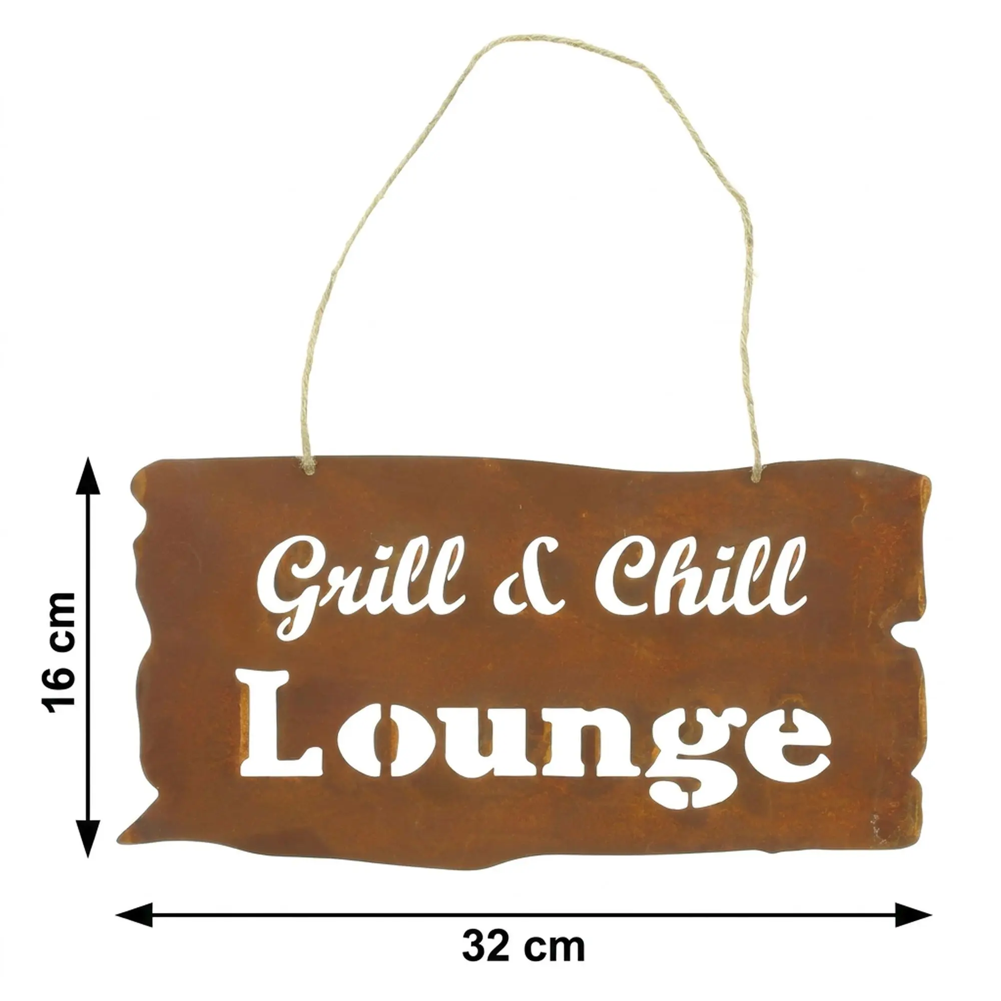 Acheter Panneau "Grill &amp; Chill Lounge"  dans la boutique en ligne de Frank Flechtwaren pour Barbecue &amp; détente