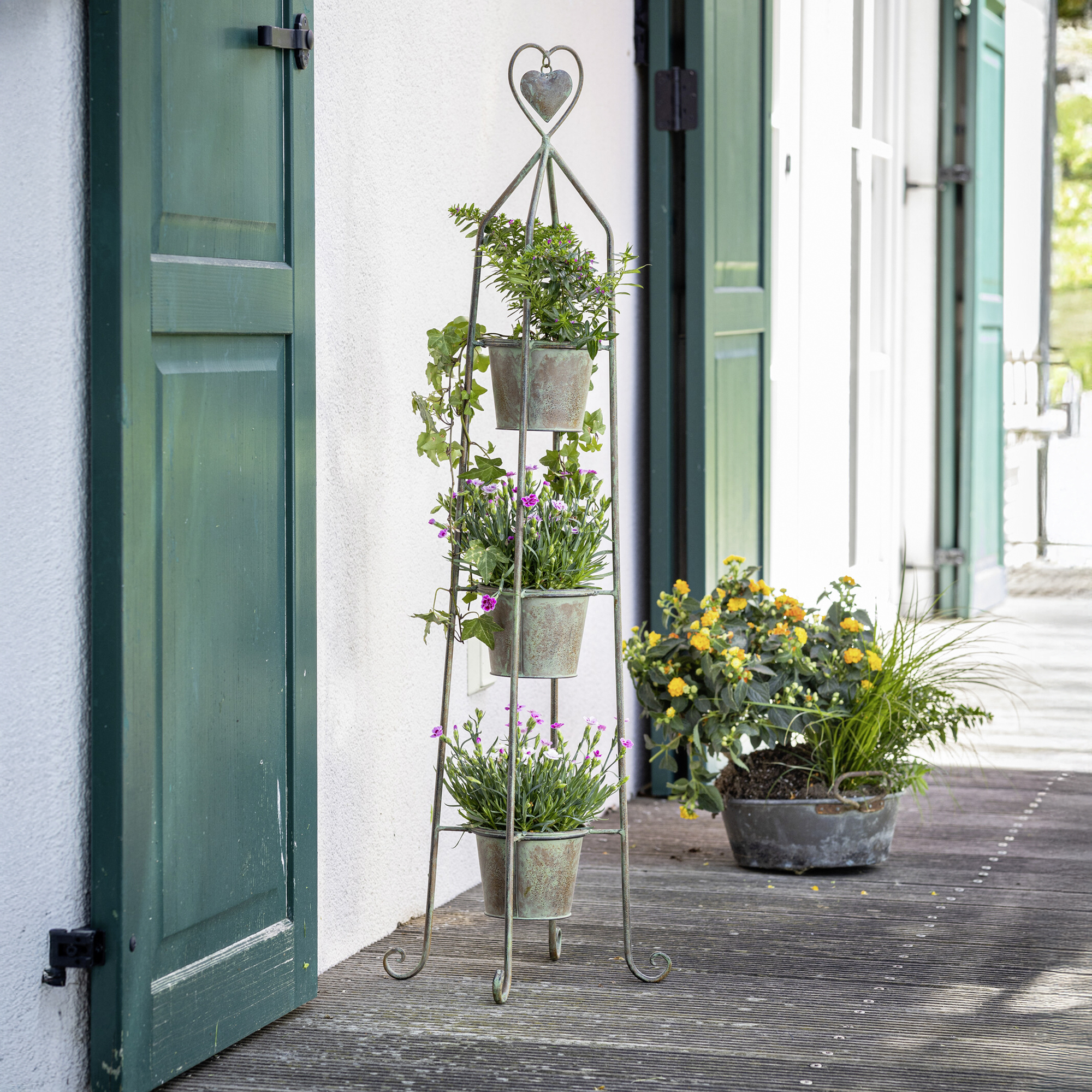 Acheter Colonne pour plantations "coeur"  dans la boutique en ligne de Frank Flechtwaren