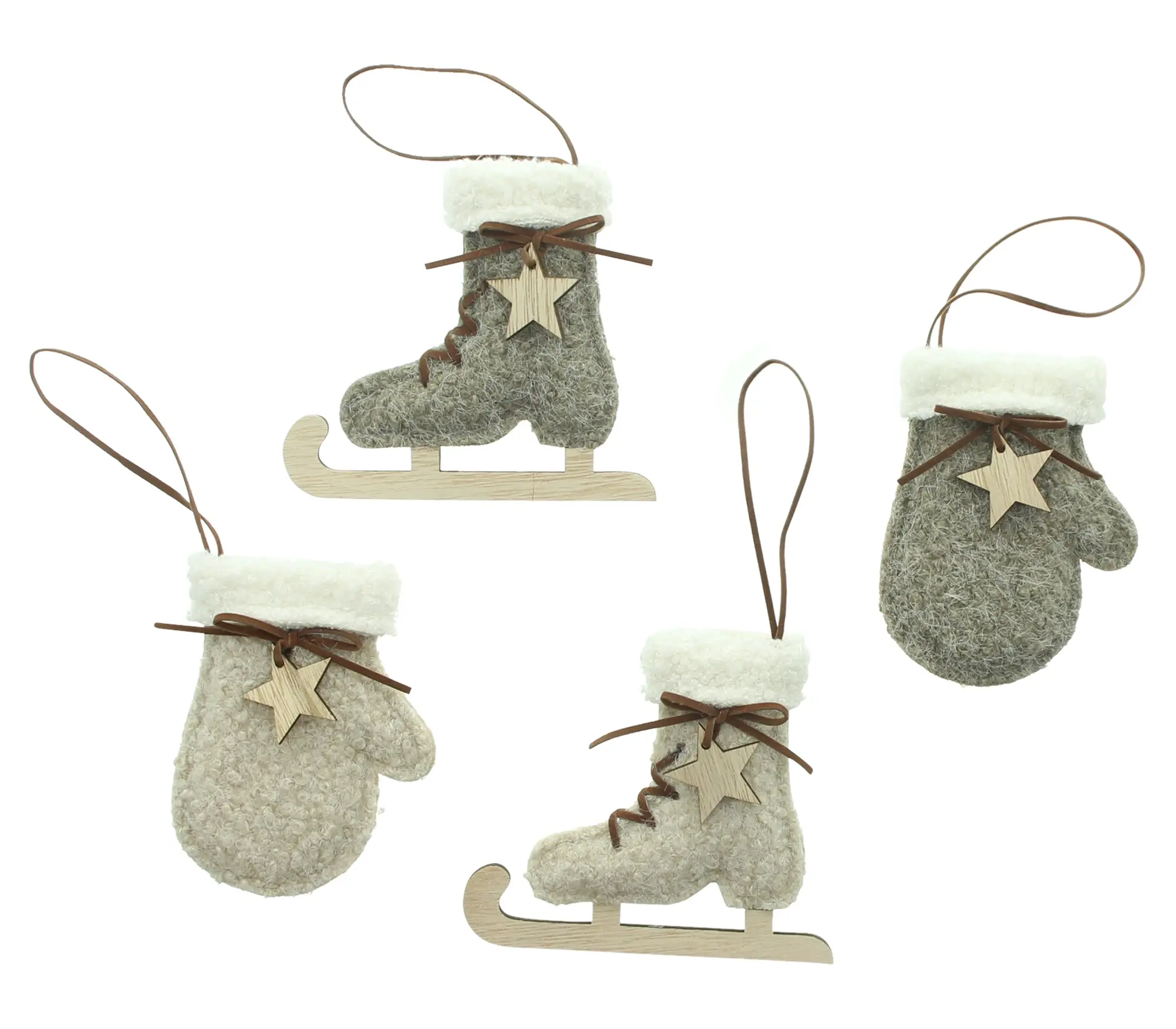 Acheter Lot de 4 suspensions "hIver"  dans la boutique en ligne de Frank Flechtwaren pour Décorations à suspendre