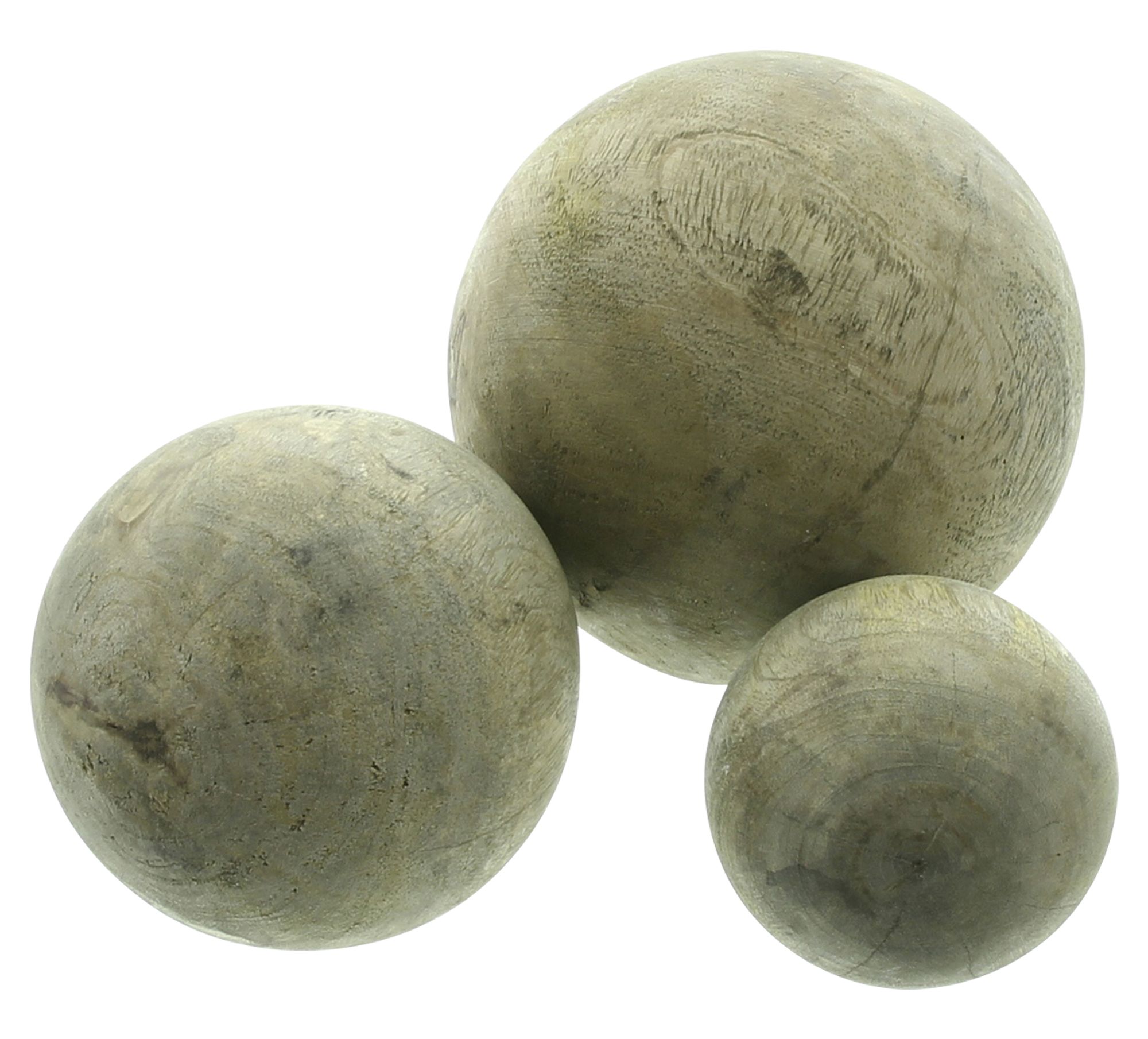 Acheter Lot de 3 boules "Bois de manguier"  dans la boutique en ligne de Frank Flechtwaren pour Boules décoratives
