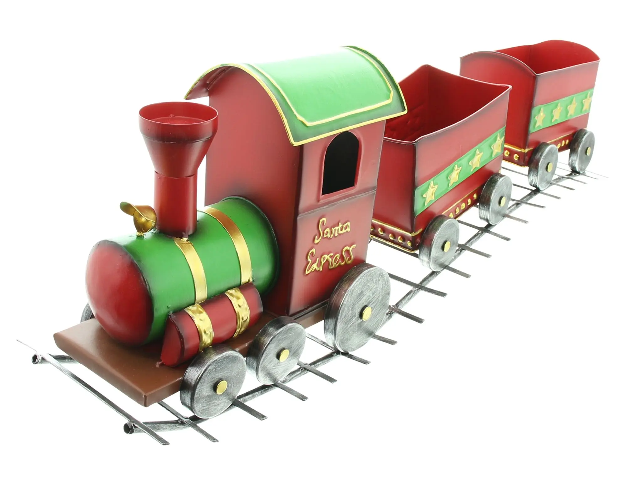 Acheter Train métallique "Santa"  dans la boutique en ligne de Frank Flechtwaren pour Pères Noël