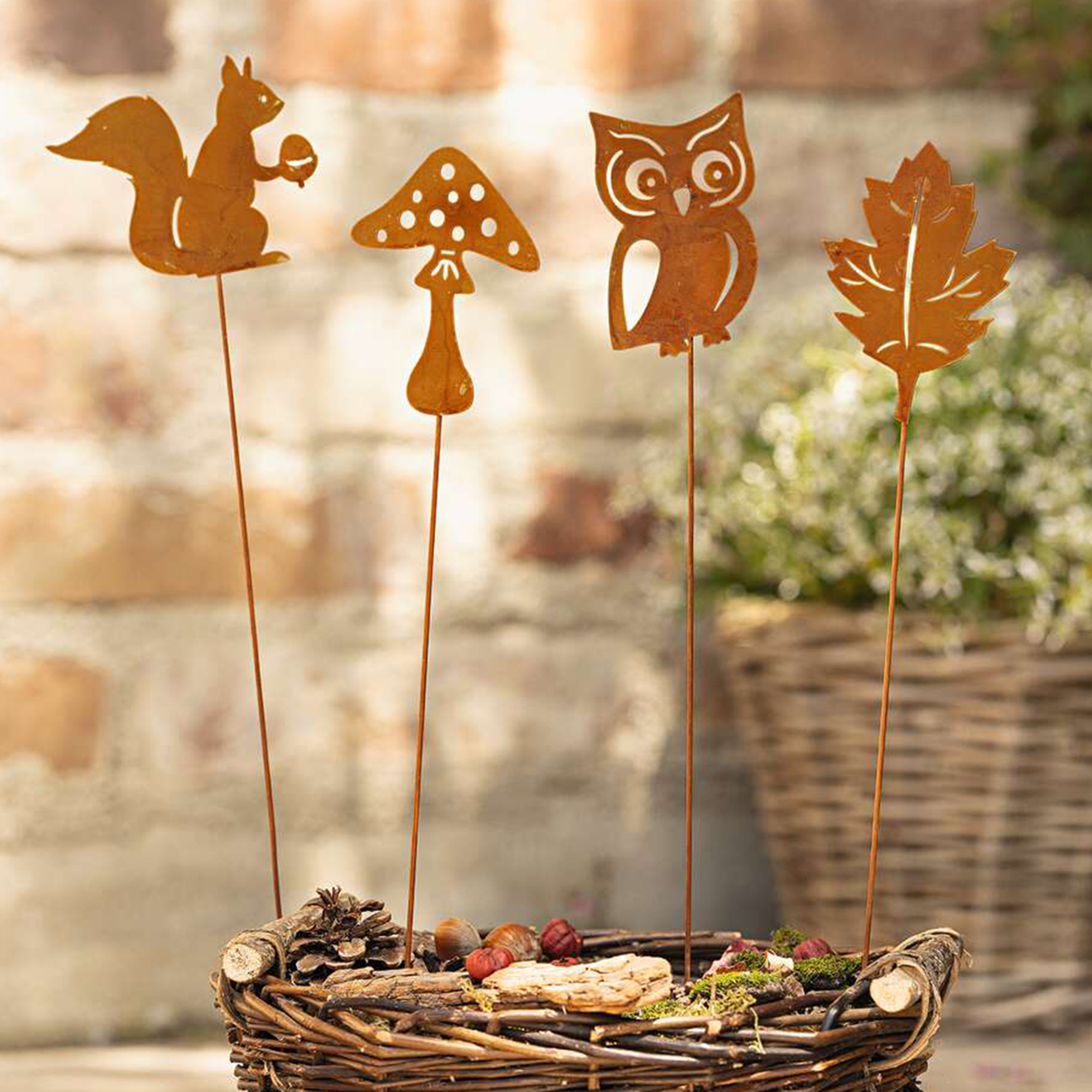 Acheter Lot de 4 pics "quatuor d'automne"  dans la boutique en ligne de Frank Flechtwaren