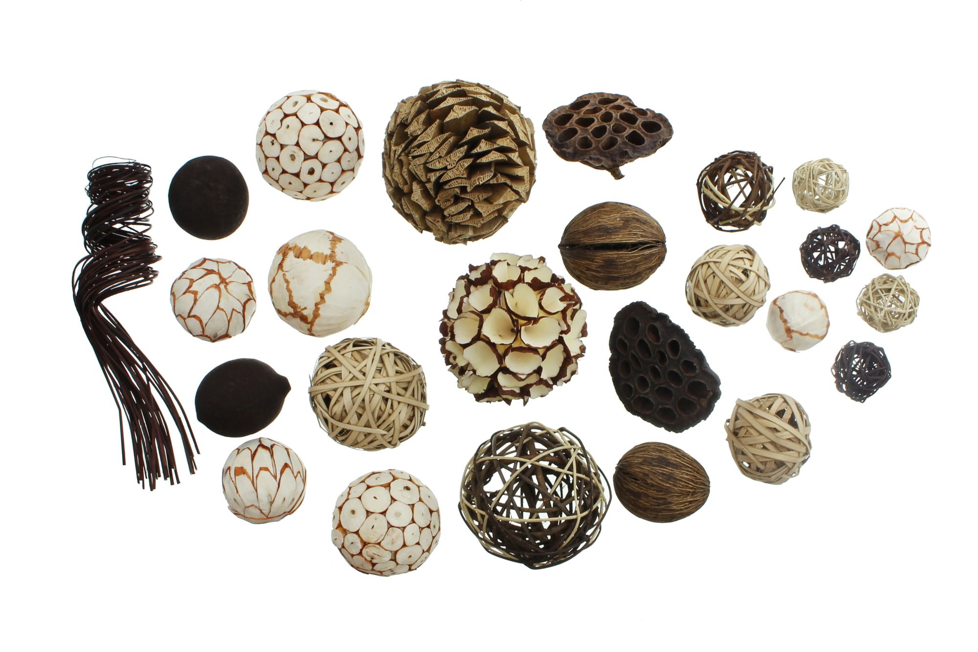 Acheter Lot de 25 boules "naturelles"  dans la boutique en ligne de Frank Flechtwaren pour Automne
