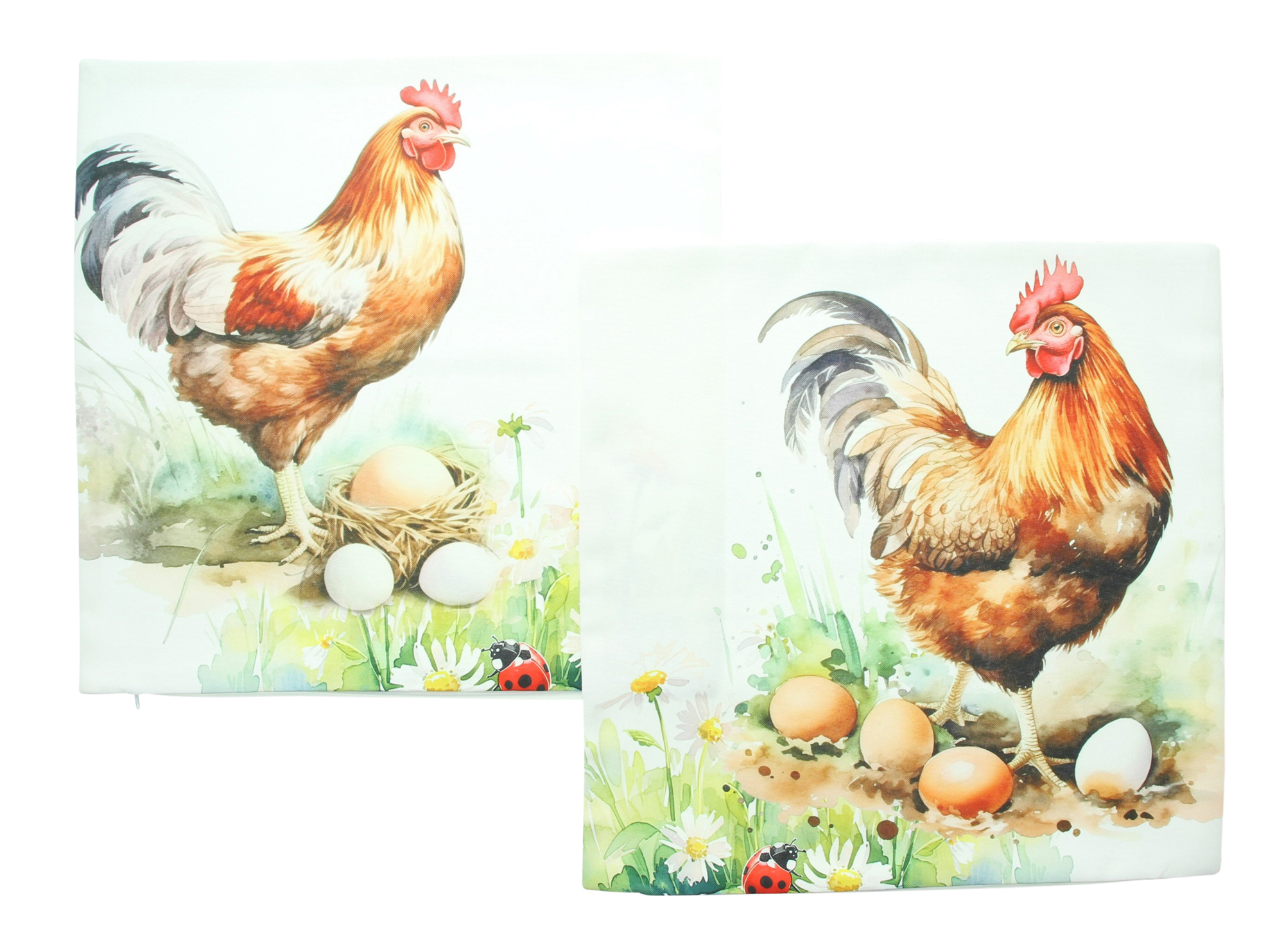 Acheter Lot de 2 housses de coussin "charme champêtre"  dans la boutique en ligne de Frank Flechtwaren