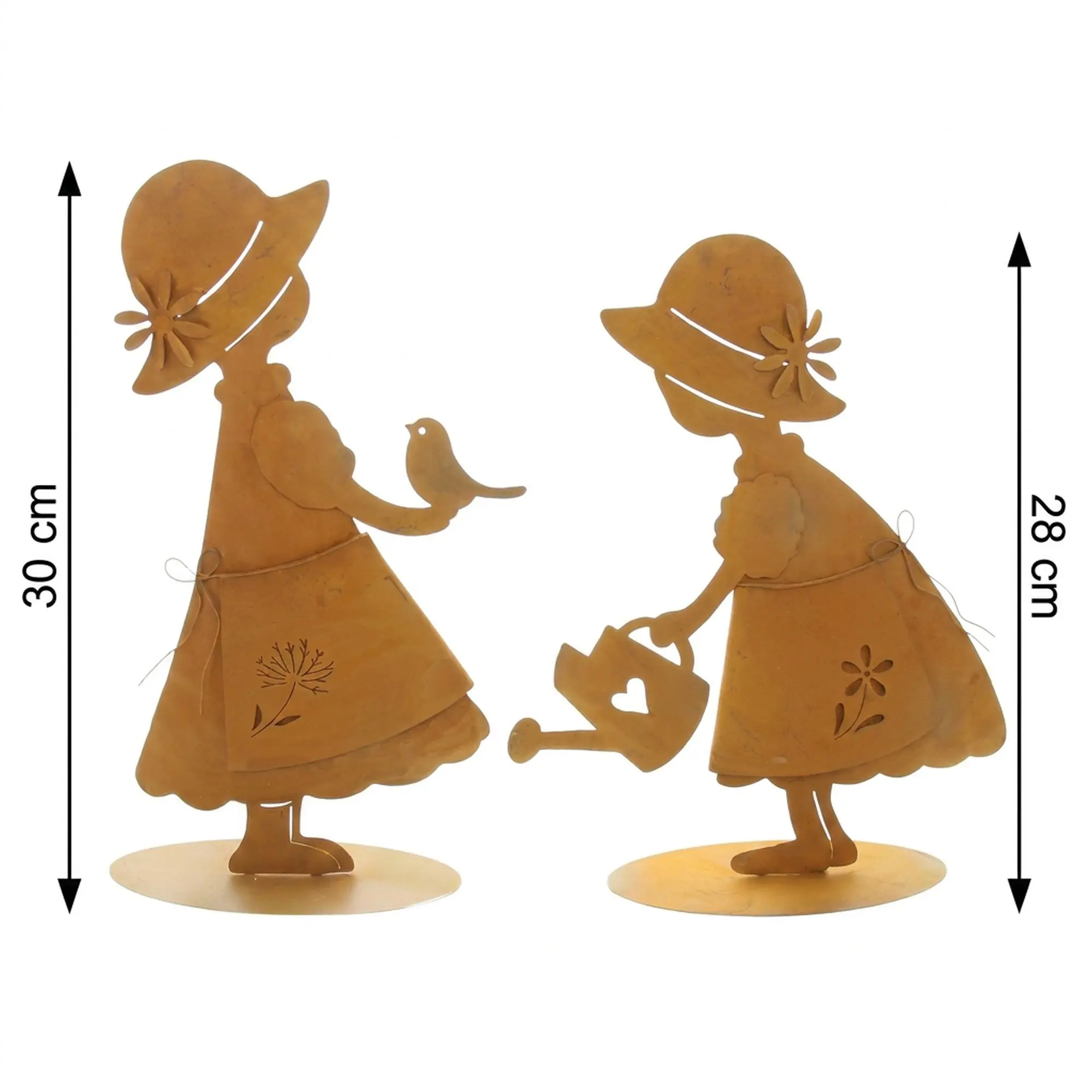 Acheter Lot de 2 figurines décoratives "fillettes"  dans la boutique en ligne de Frank Flechtwaren pour Jardin de Pâques coloré