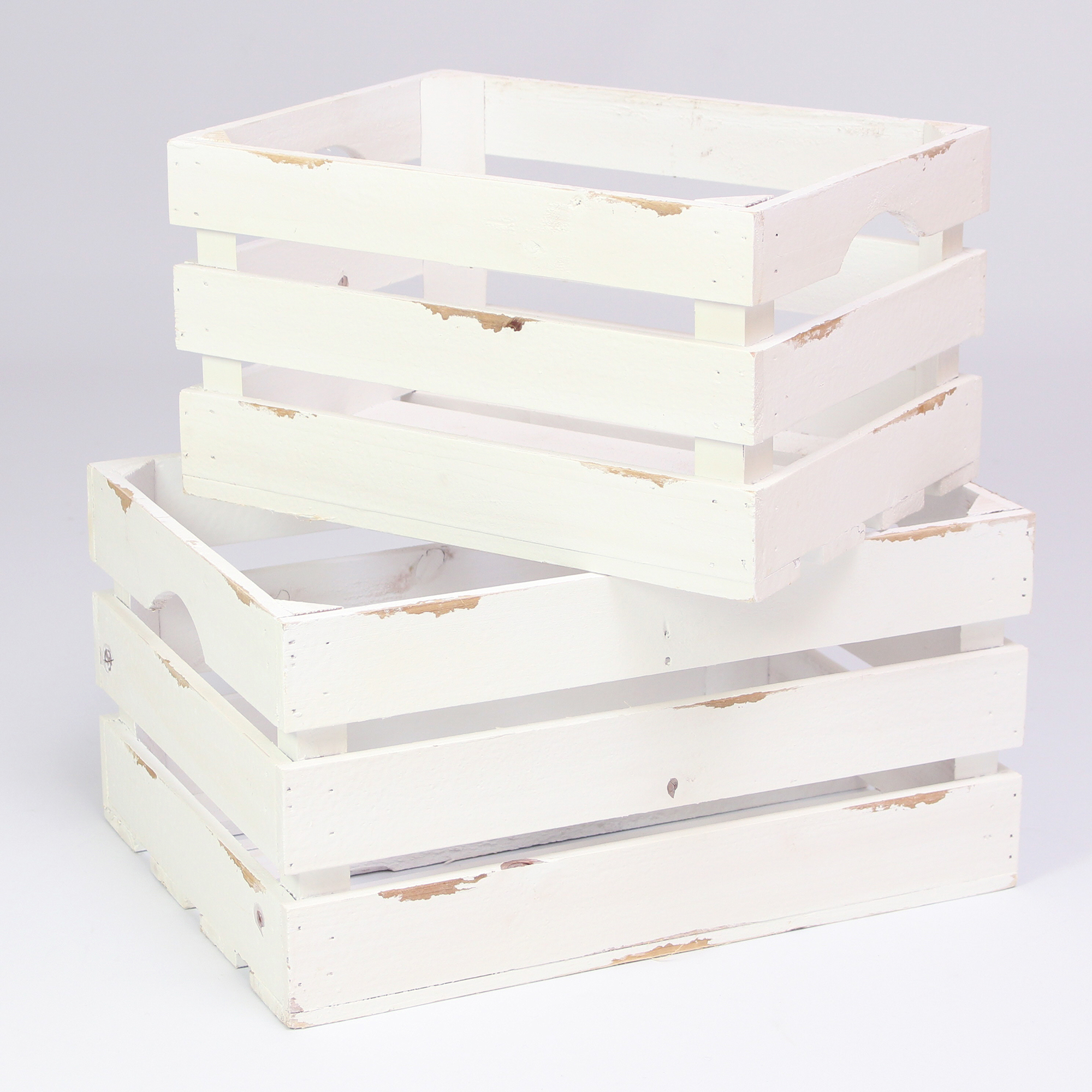 Acheter Lot de 2 cagettes "Used-Look"  dans la boutique en ligne de Frank Flechtwaren pour Noël