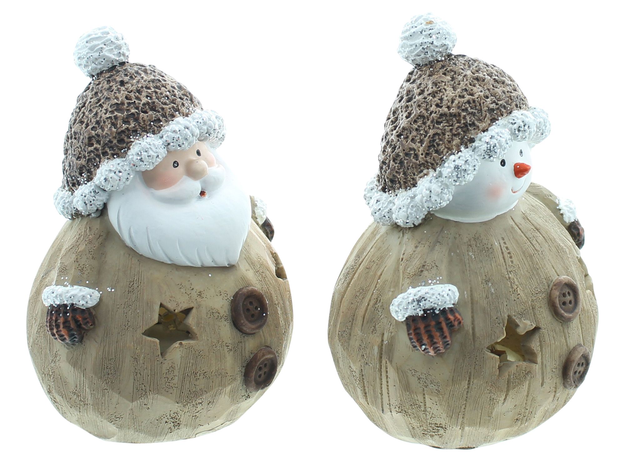Acheter Lot de 2 figurines LED "copains d'hiver"  dans la boutique en ligne de Frank Flechtwaren pour Noël