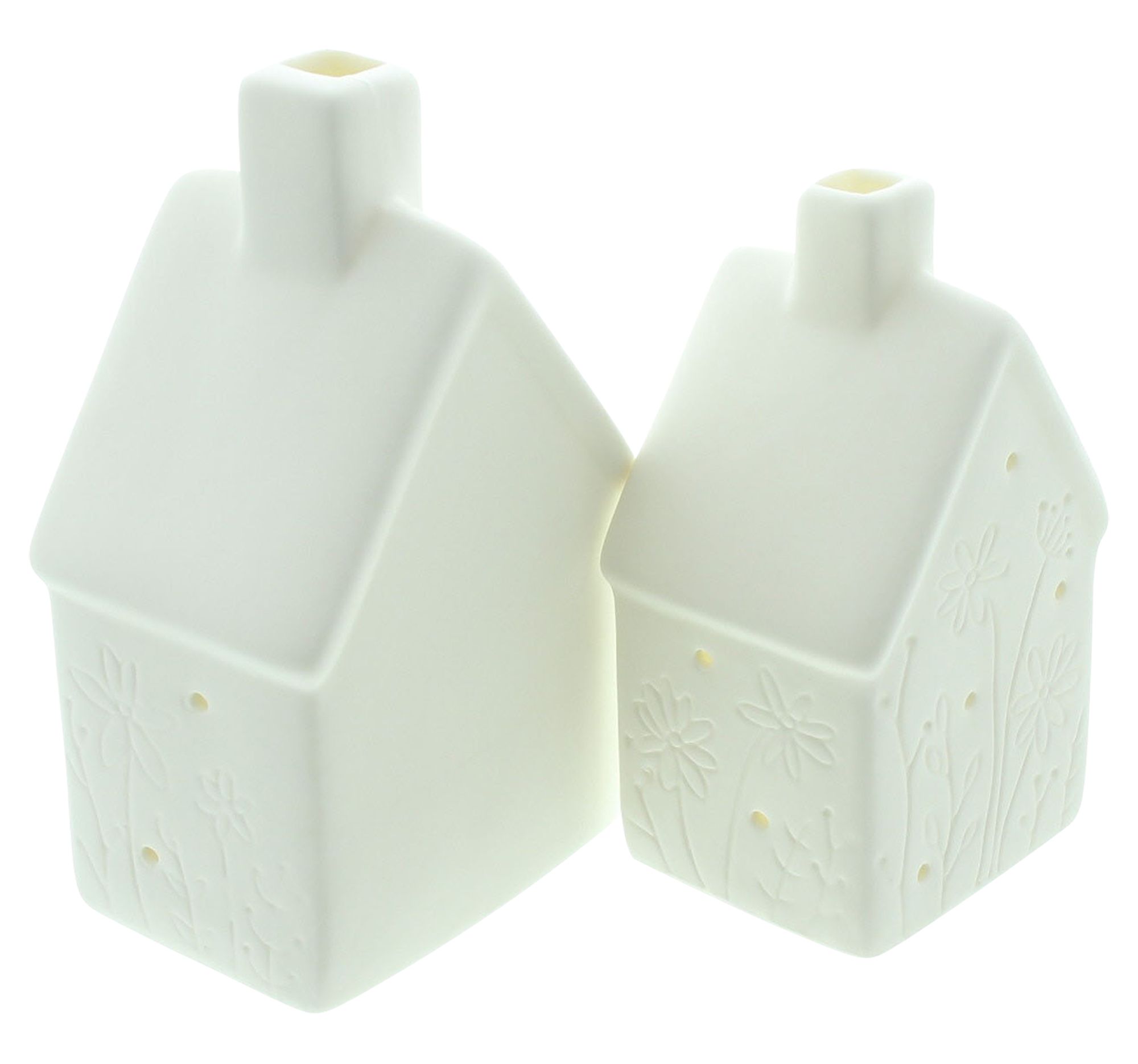 Acheter Lot de 2 maisons LED "prairie fleurie"  dans la boutique en ligne de Frank Flechtwaren pour Décorations de table LED