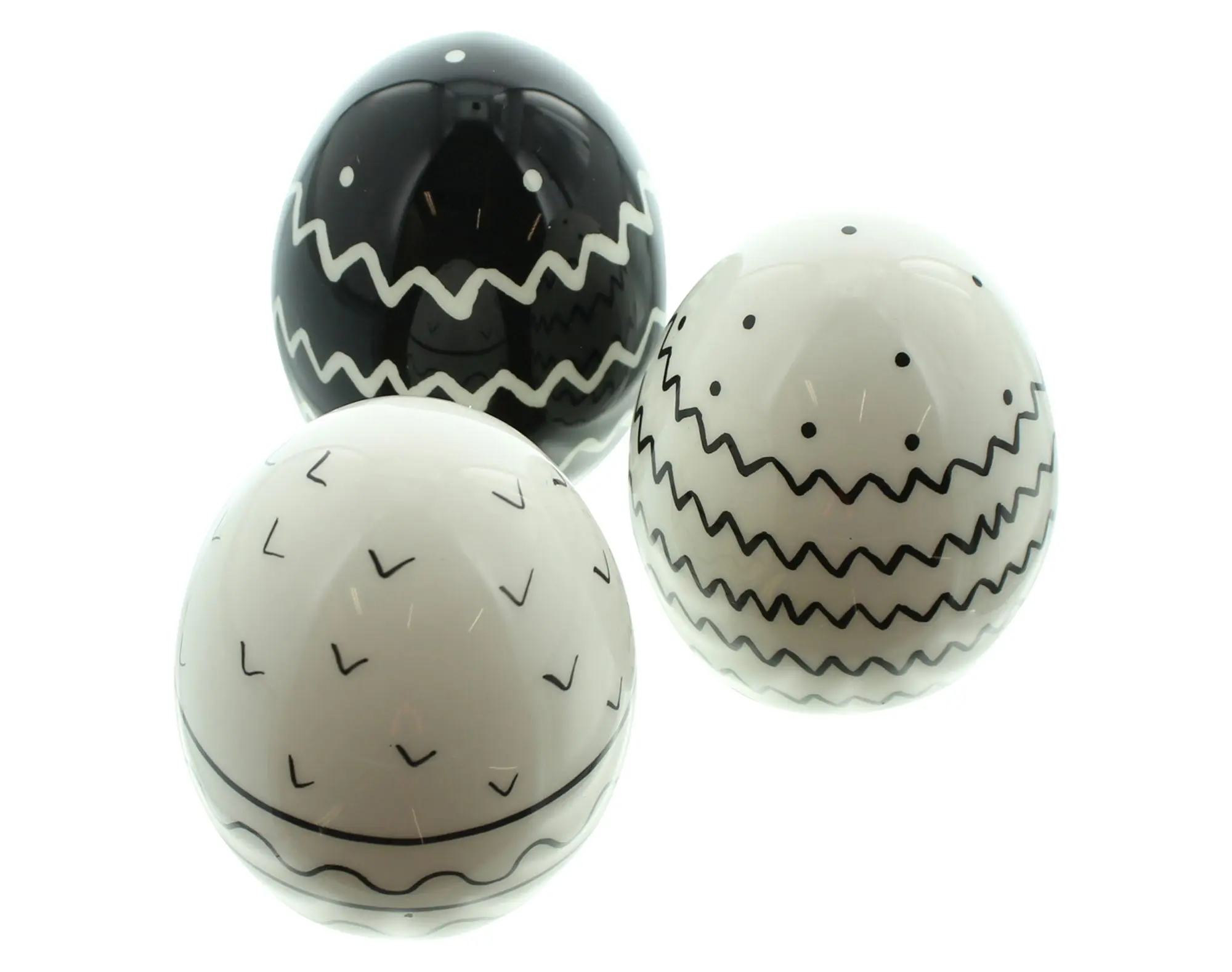 Acheter Lot de 3 oeufs de décoration "motif"  dans la boutique en ligne de Frank Flechtwaren pour Oeufs Pâques