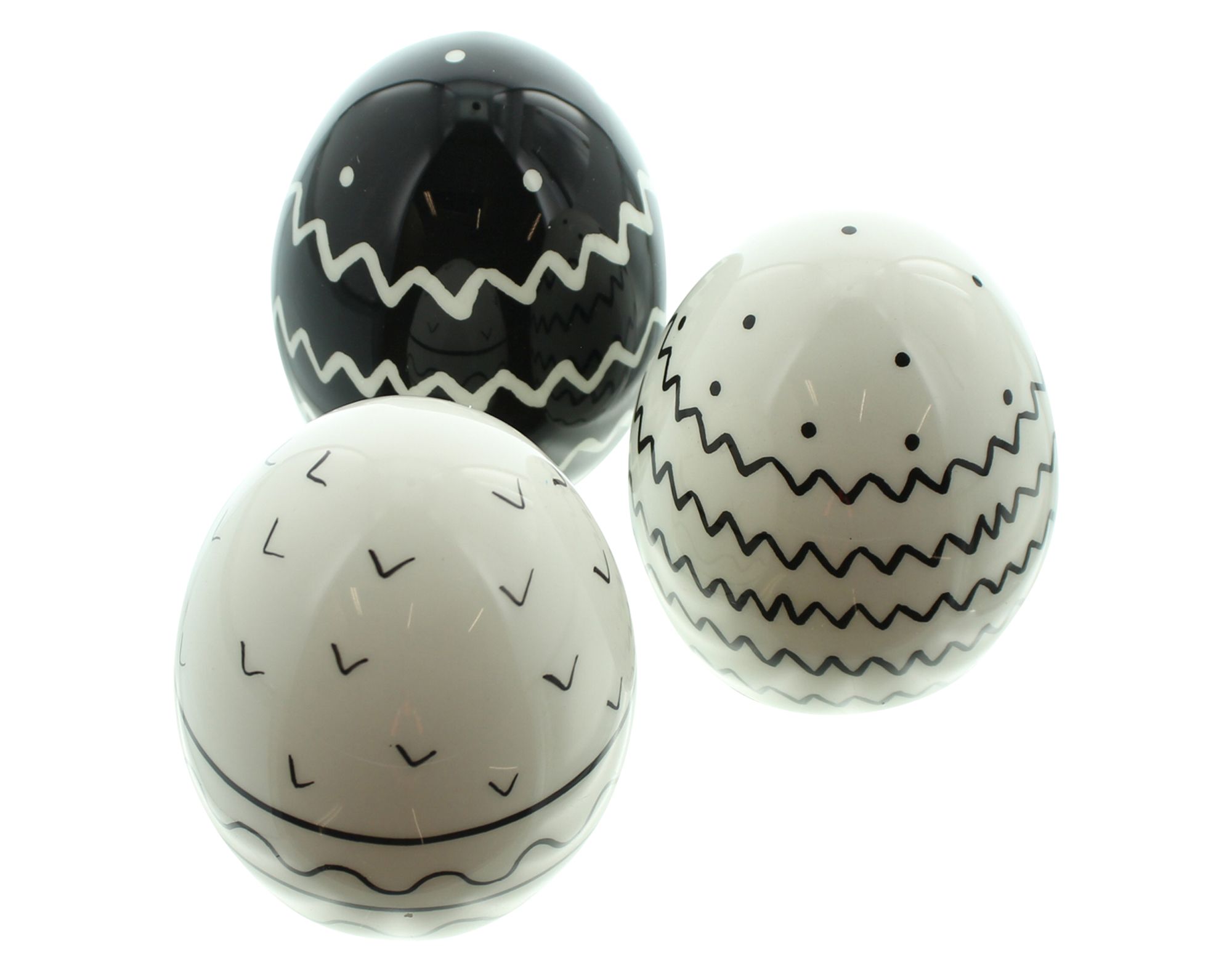 Acheter Lot de 3 oeufs de décoration "motif"  dans la boutique en ligne de Frank Flechtwaren pour Oeufs Pâques